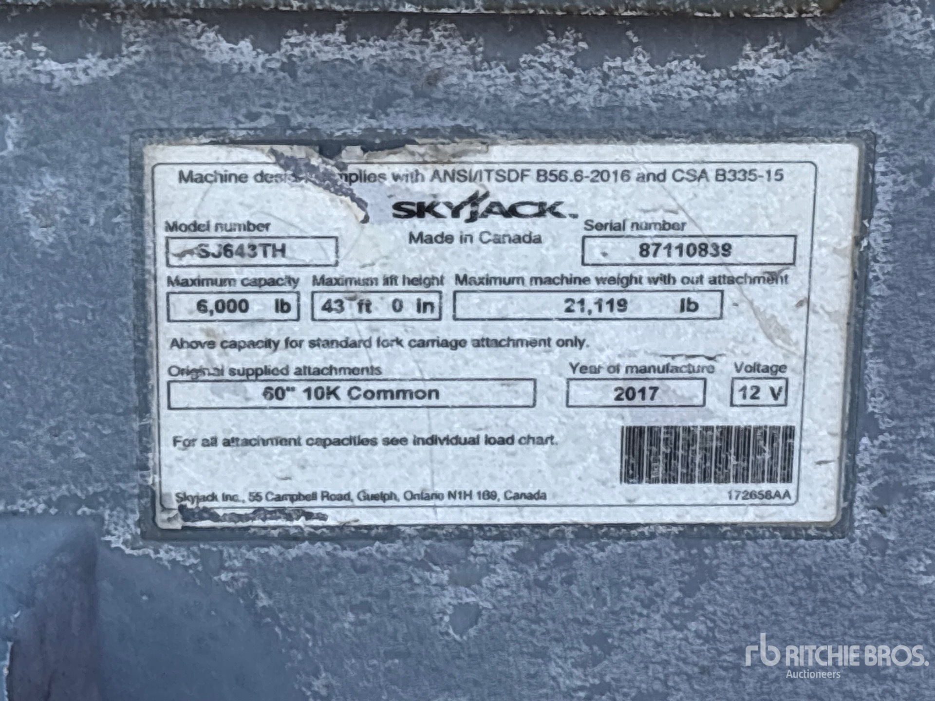 General Appearance with N.º de serie/VIN