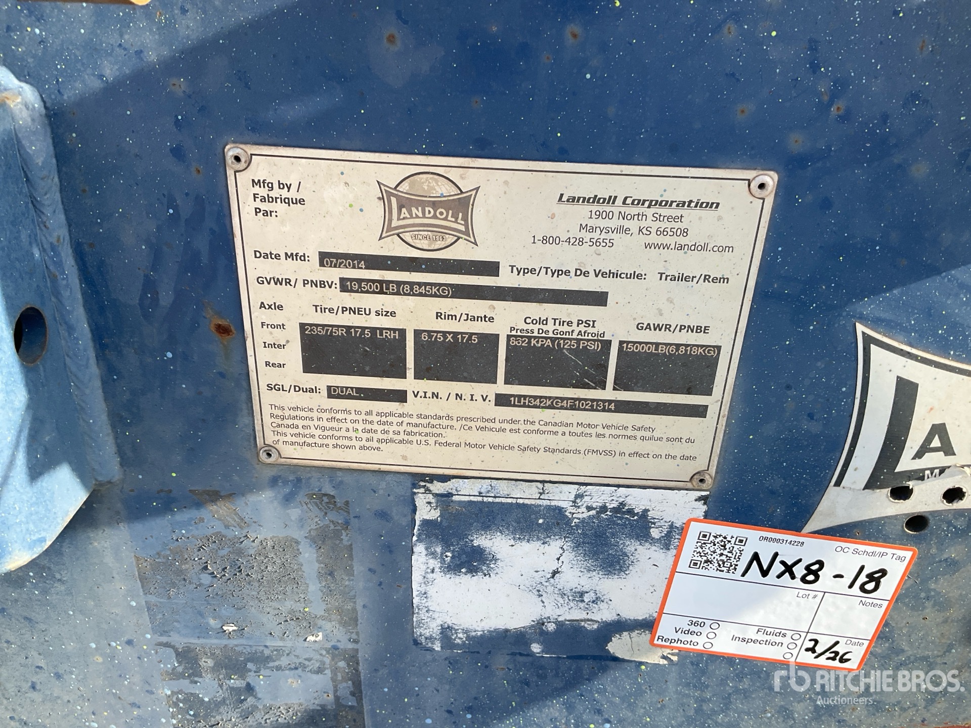 General Appearance with N.º de serie/VIN