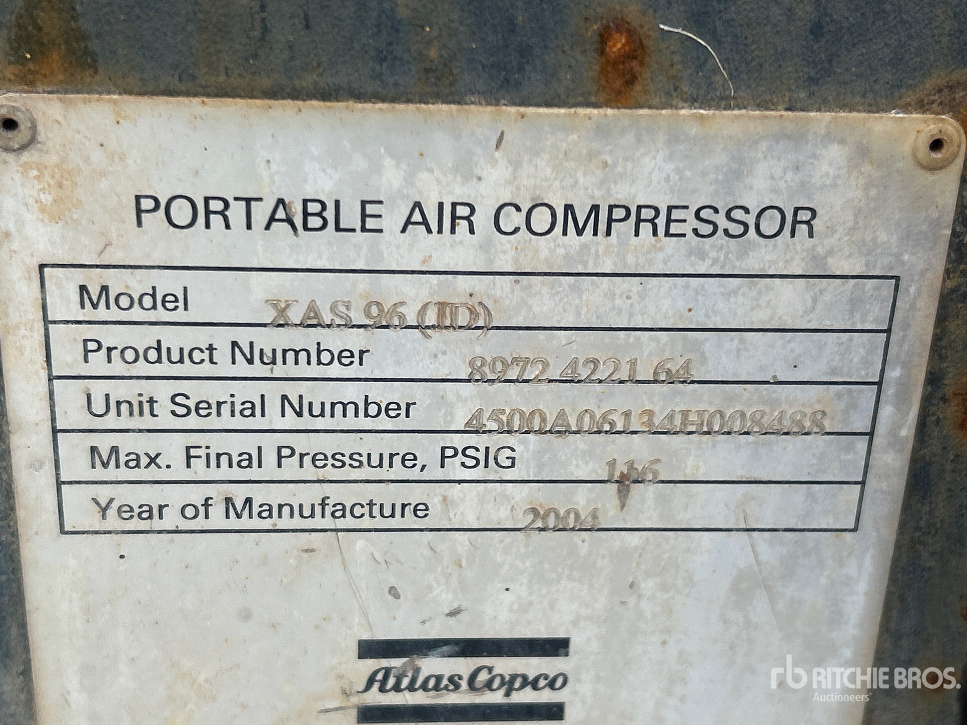 General Appearance with N.º de serie/VIN