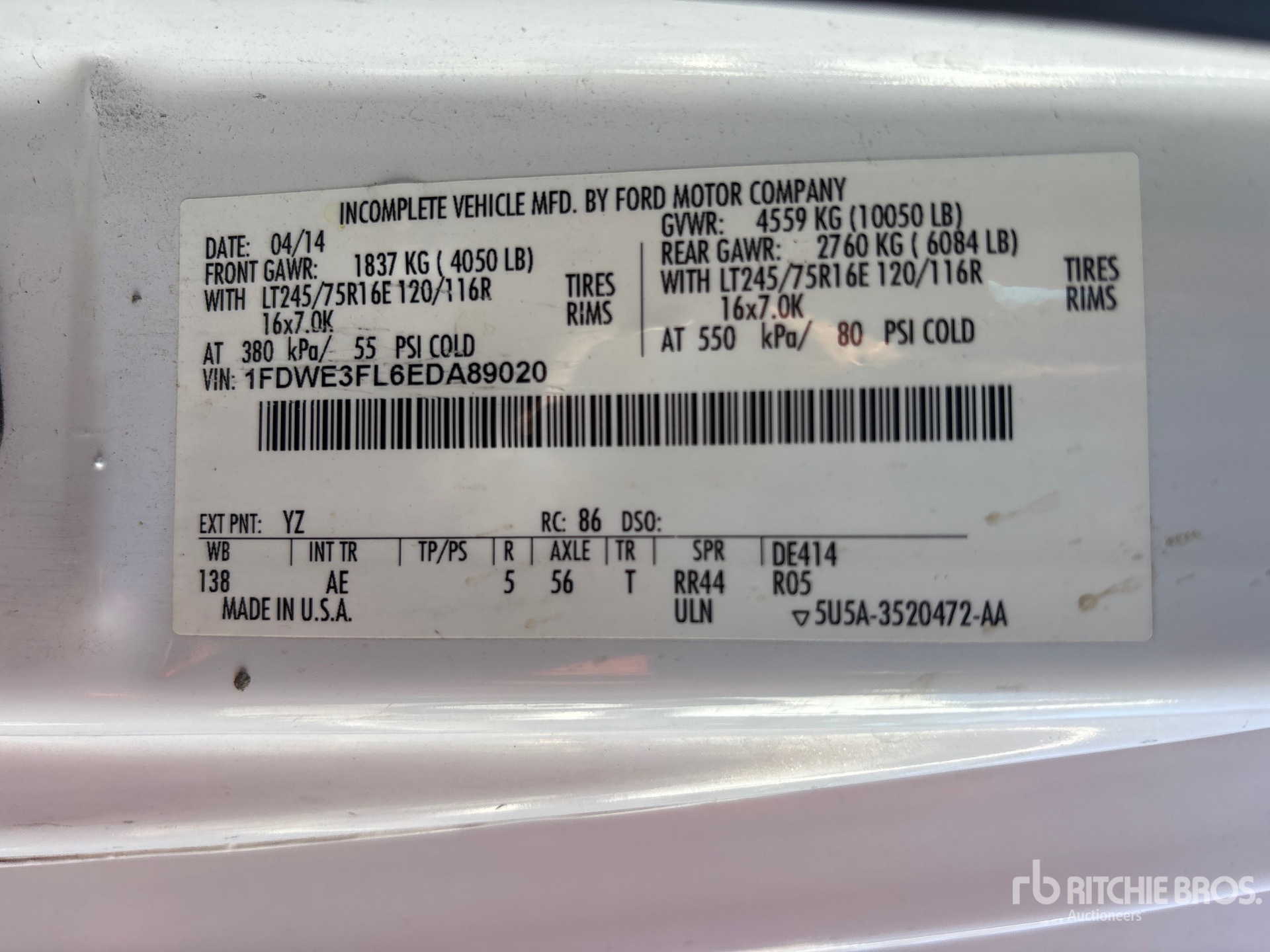 General Appearance with Seriennummer / FIN