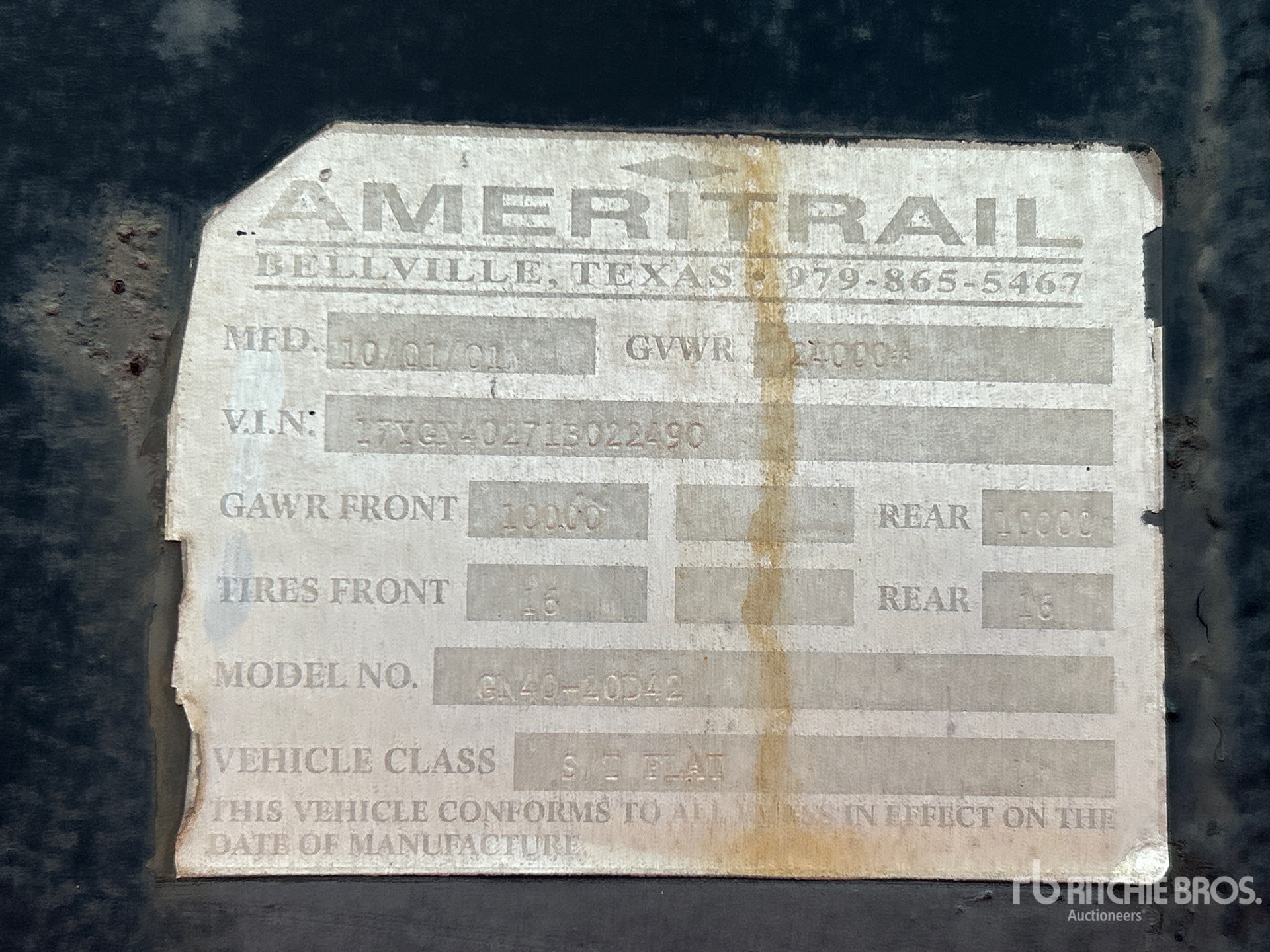 General Appearance with Numer seryjny/numer identyfikacyjny pojazdu