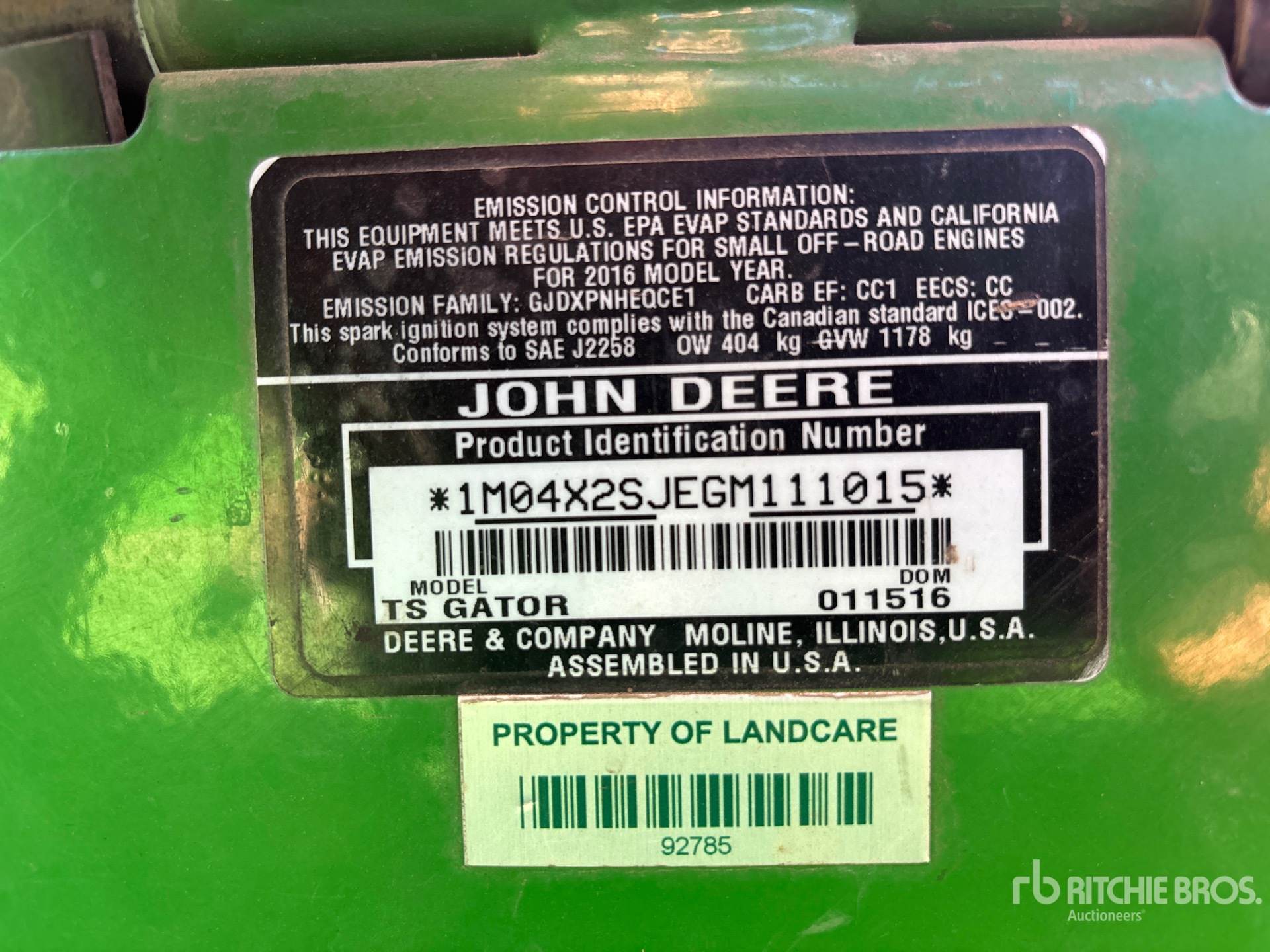 General Appearance with Numer seryjny/numer identyfikacyjny pojazdu