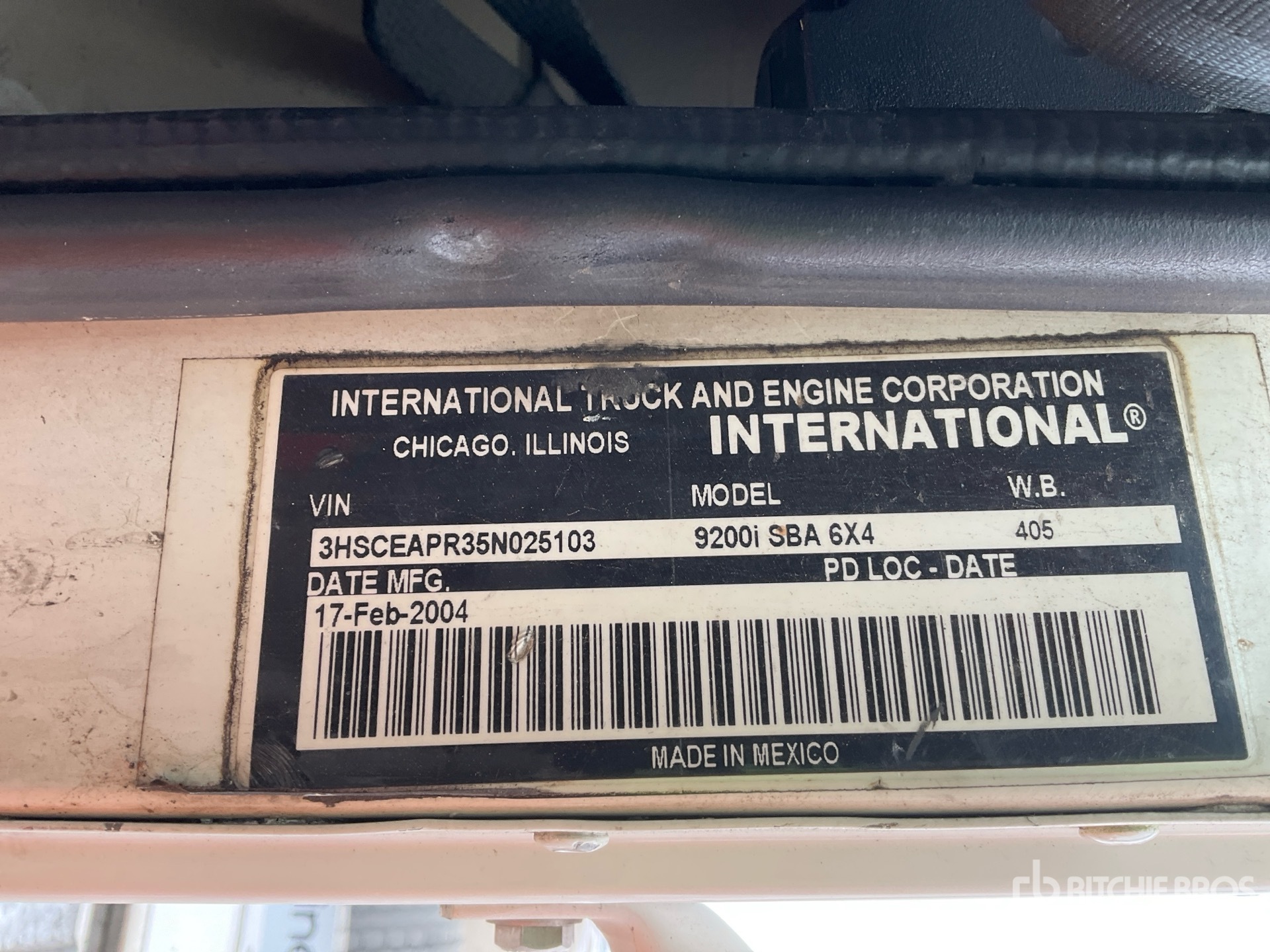 General Appearance with N.º de serie/VIN