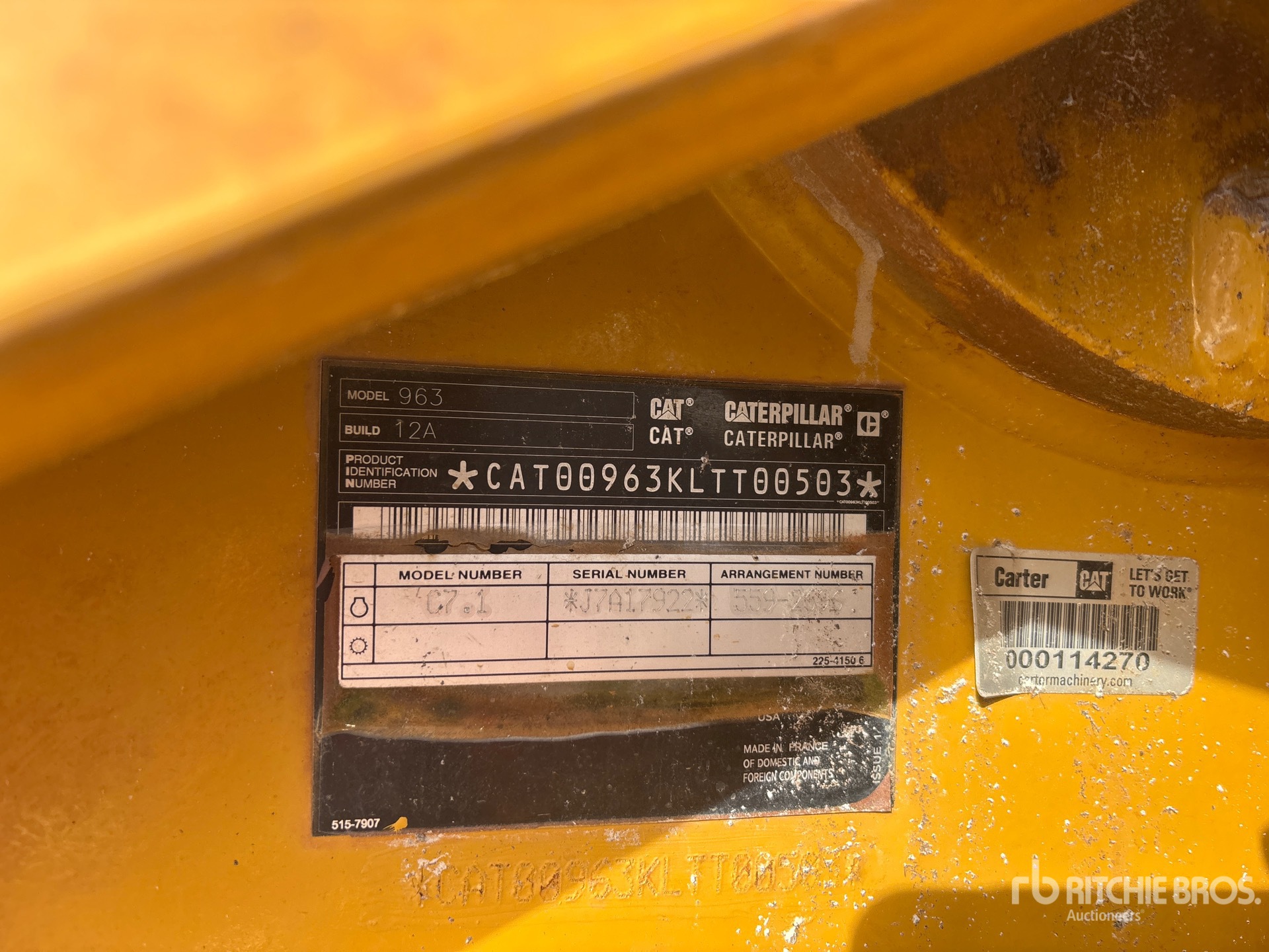 General Appearance with N.º de serie/VIN