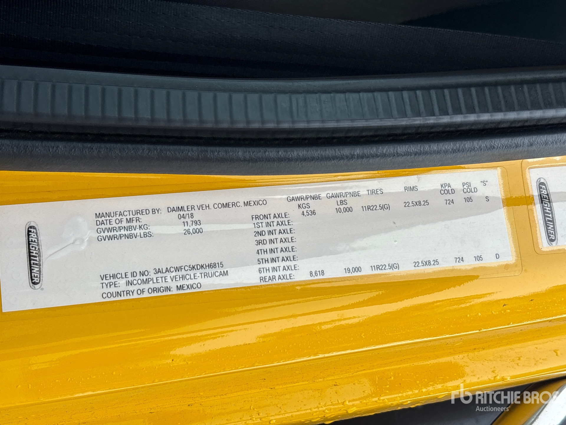 General Appearance with Numéro de série/Numéro d'identification du véhicule automobile