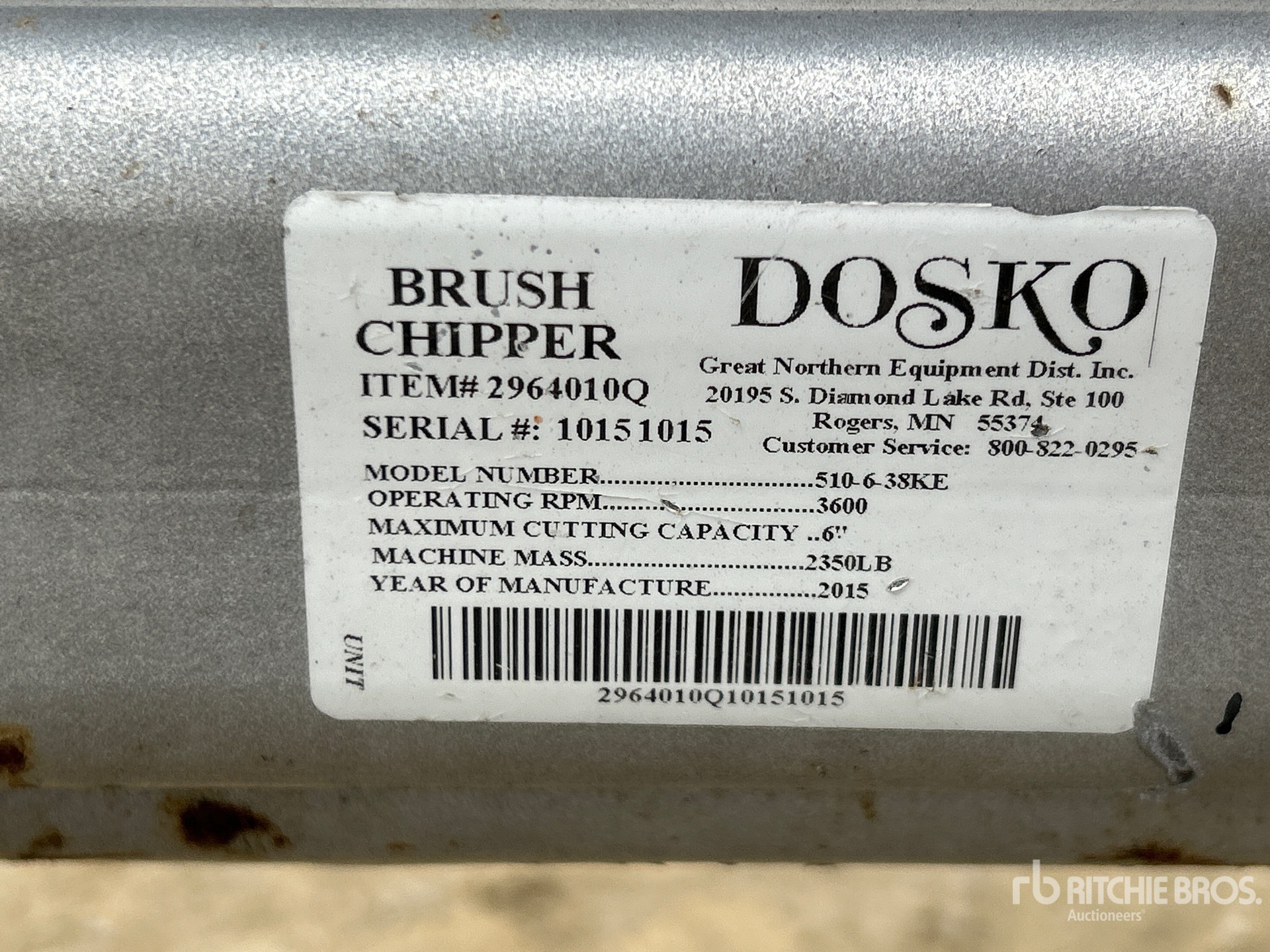 General Appearance with N.º de serie/VIN