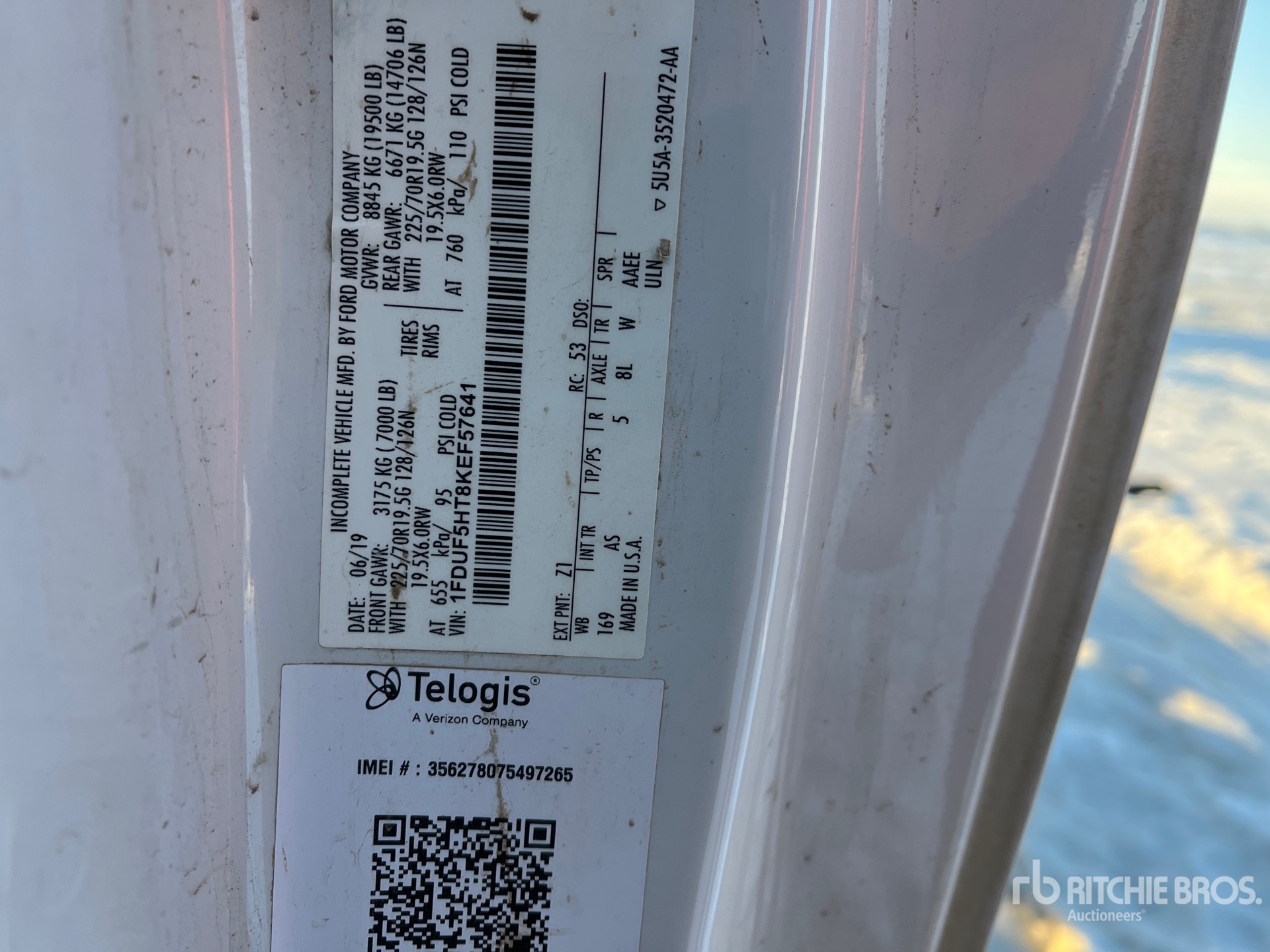 General Appearance with Second Serial Number/VIN Photo