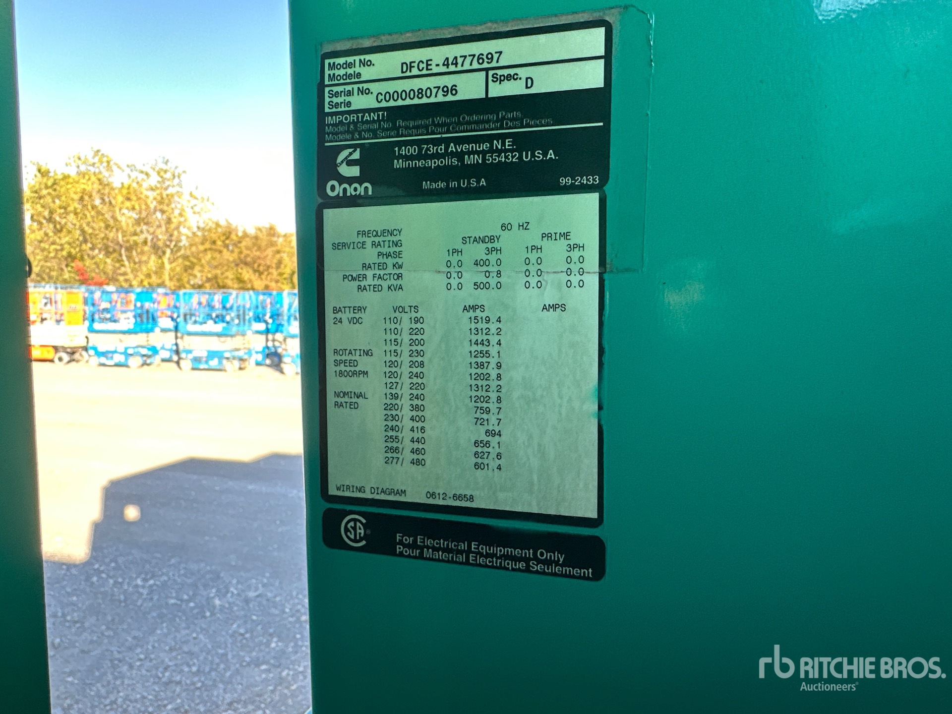 Aspect général with Numéro de série de l'unité