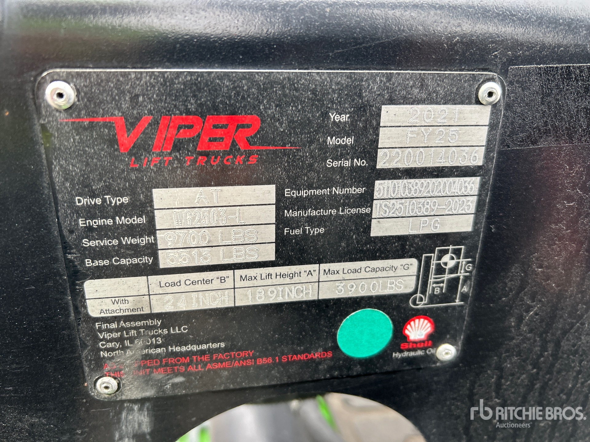 General Appearance with N.º de serie/VIN