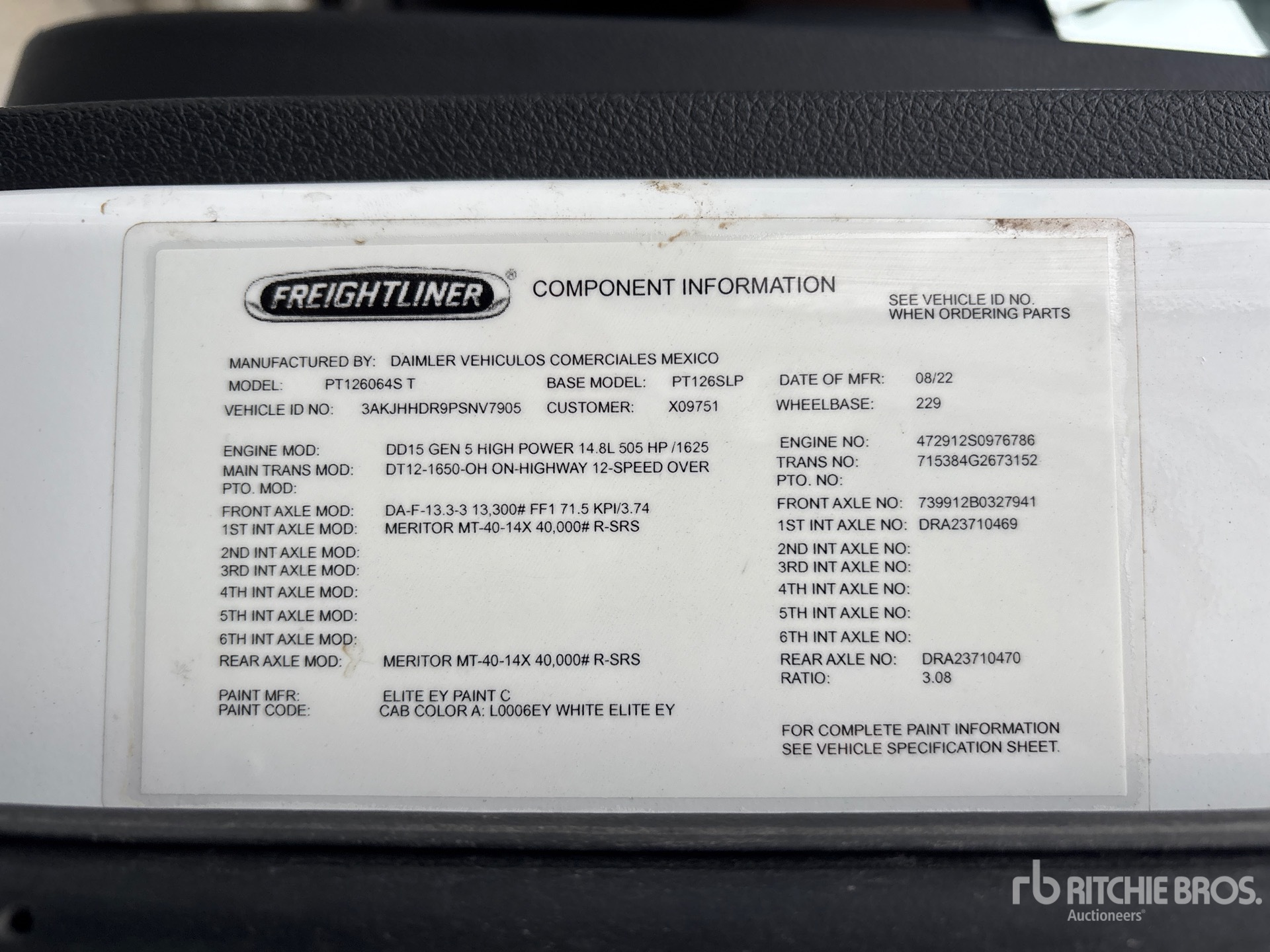 General Appearance with Second Serial Number/VIN Photo