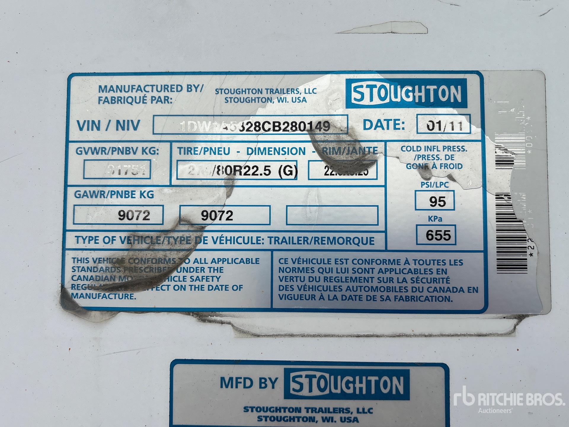 General Appearance with N.º de serie/VIN