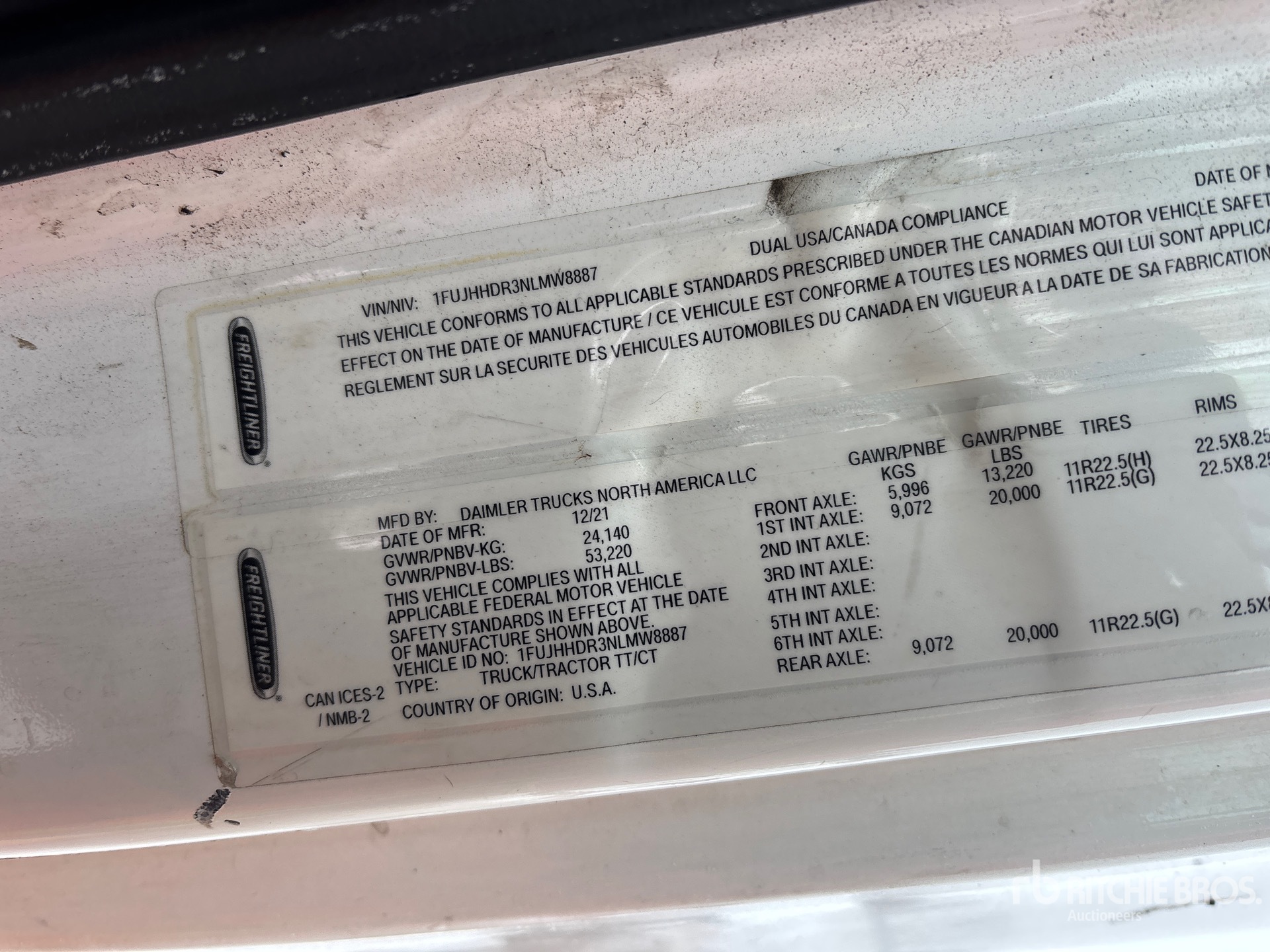 General Appearance with Numer seryjny/numer identyfikacyjny pojazdu