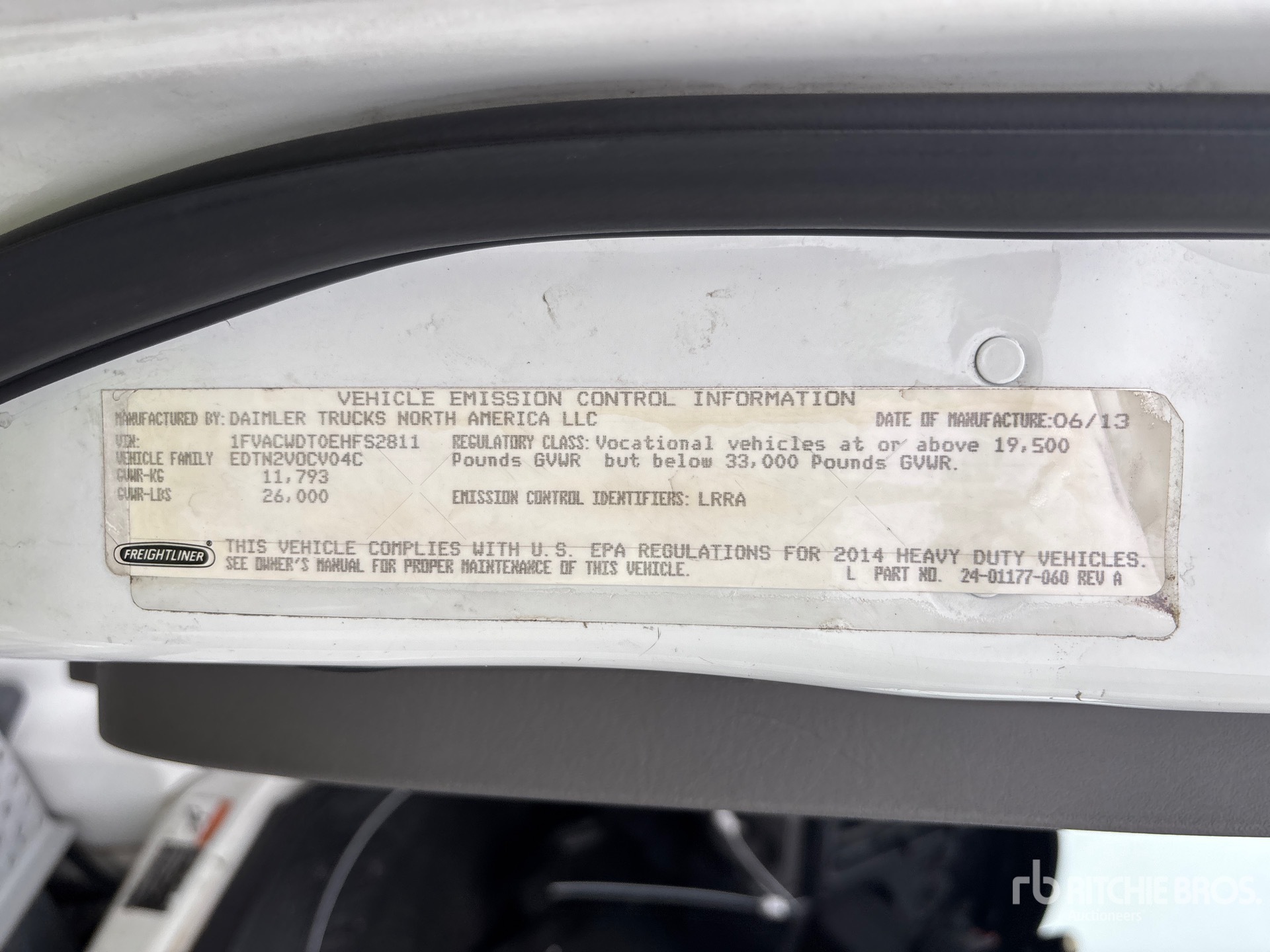 General Appearance with Numer seryjny/numer identyfikacyjny pojazdu