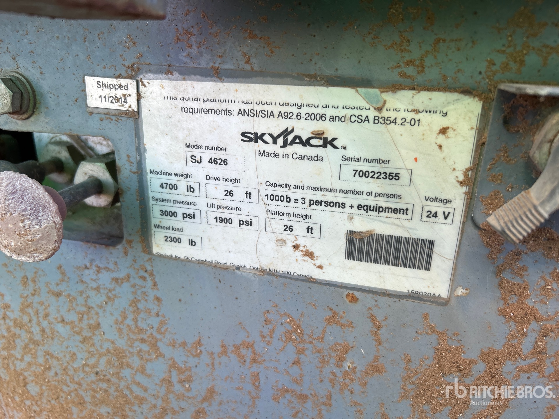 General Appearance with N.º de serie/VIN