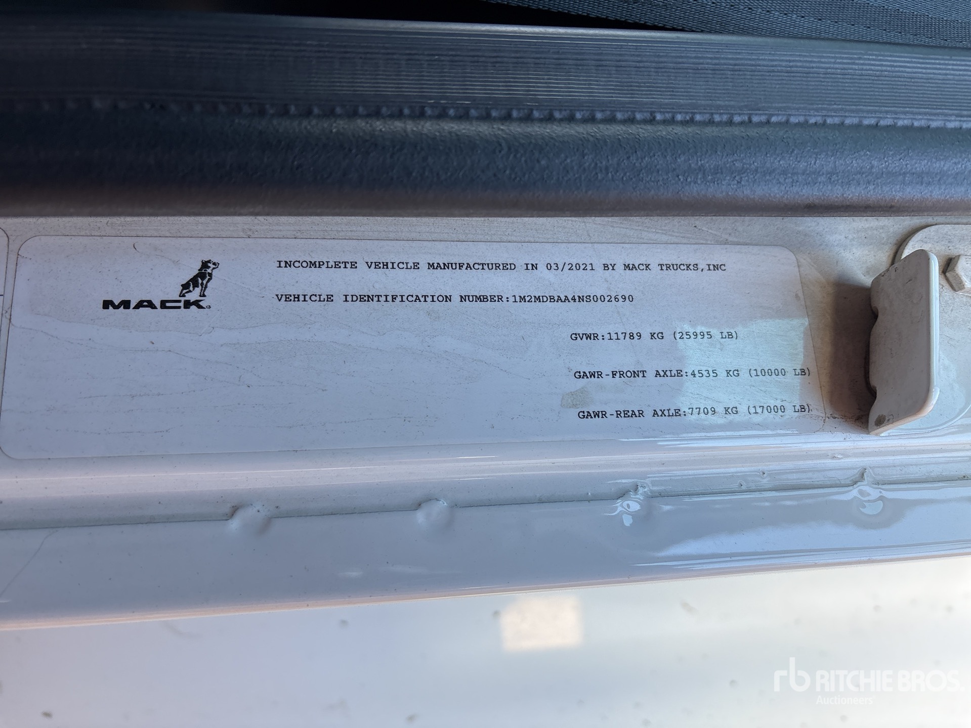 General Appearance with Numéro de série/Numéro d'identification du véhicule automobile