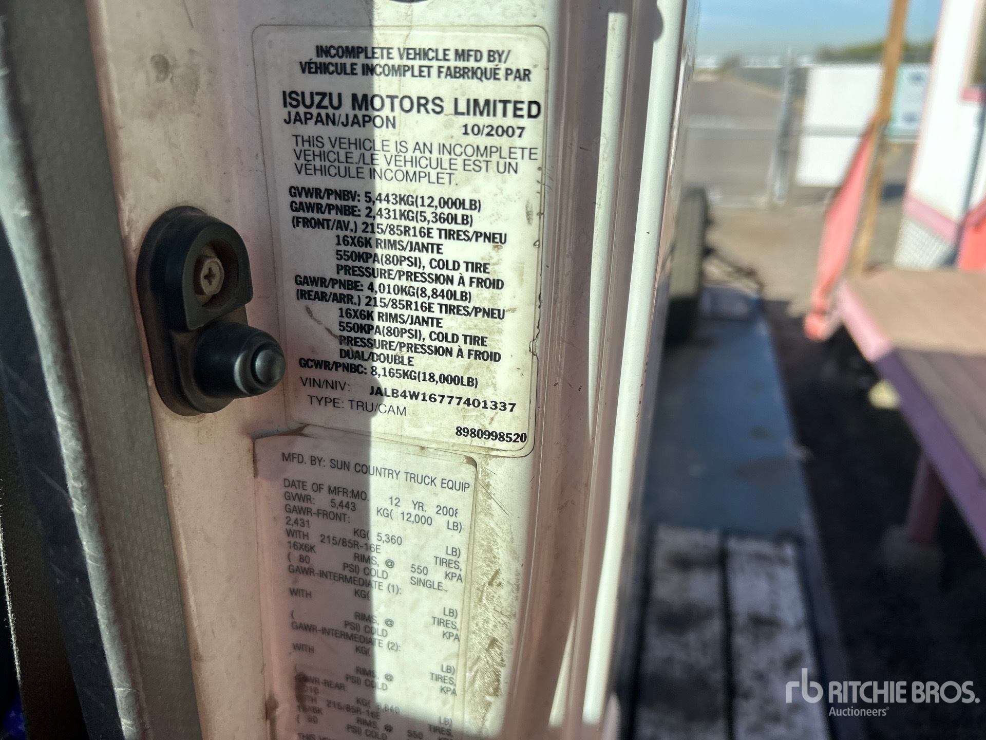 General Appearance with Numer seryjny/numer identyfikacyjny pojazdu