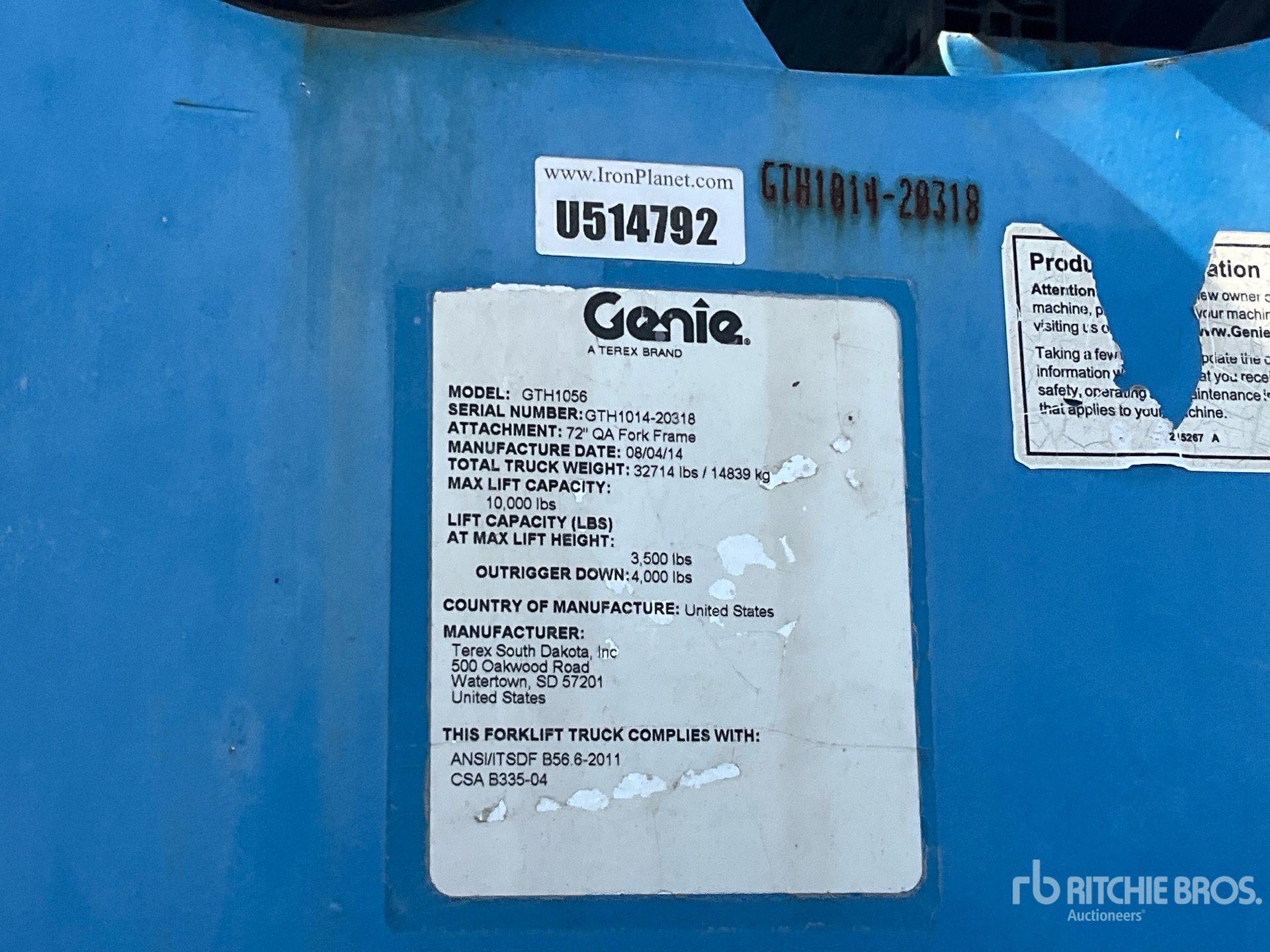 General Appearance with N.º de serie/VIN