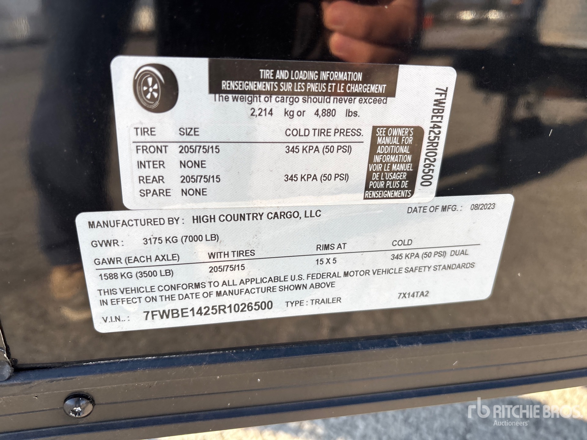 General Appearance with Numer seryjny/numer identyfikacyjny pojazdu