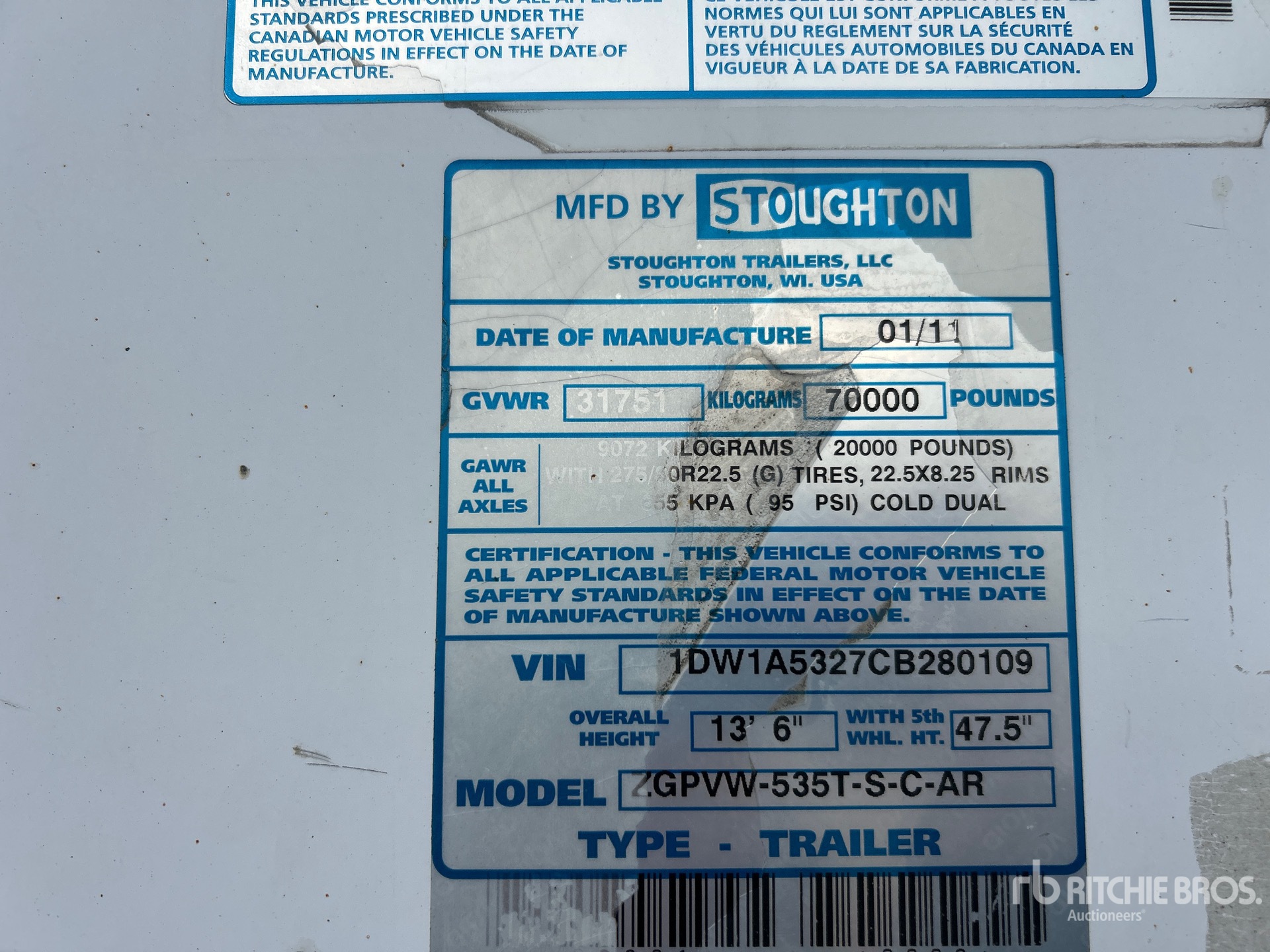 General Appearance with Numéro de série/Numéro d'identification du véhicule automobile