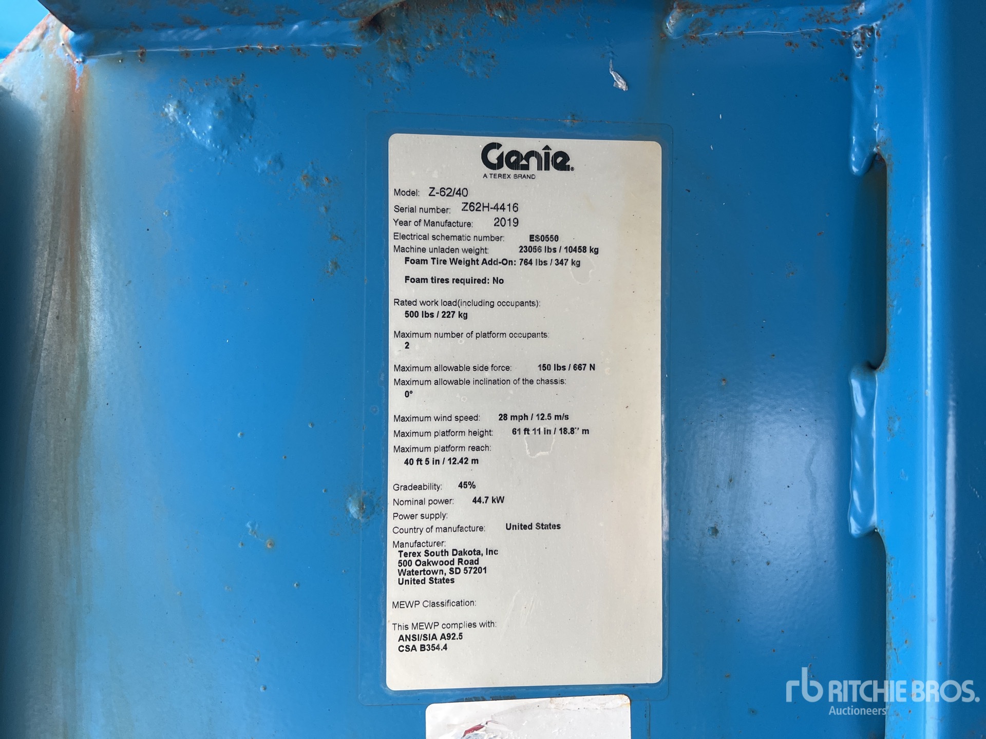 General Appearance with Numéro de série/Numéro d'identification du véhicule automobile