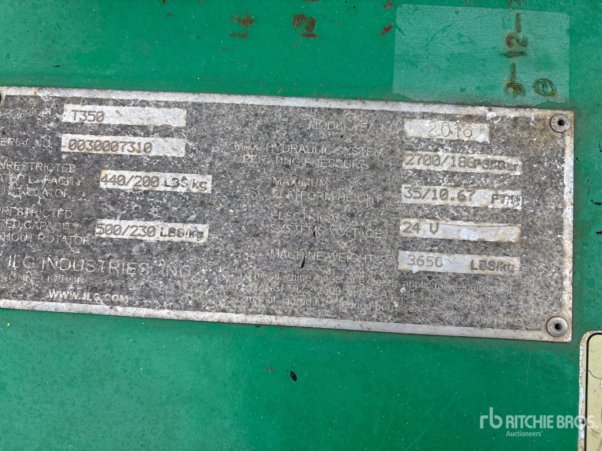 General Appearance with N.º de serie/VIN