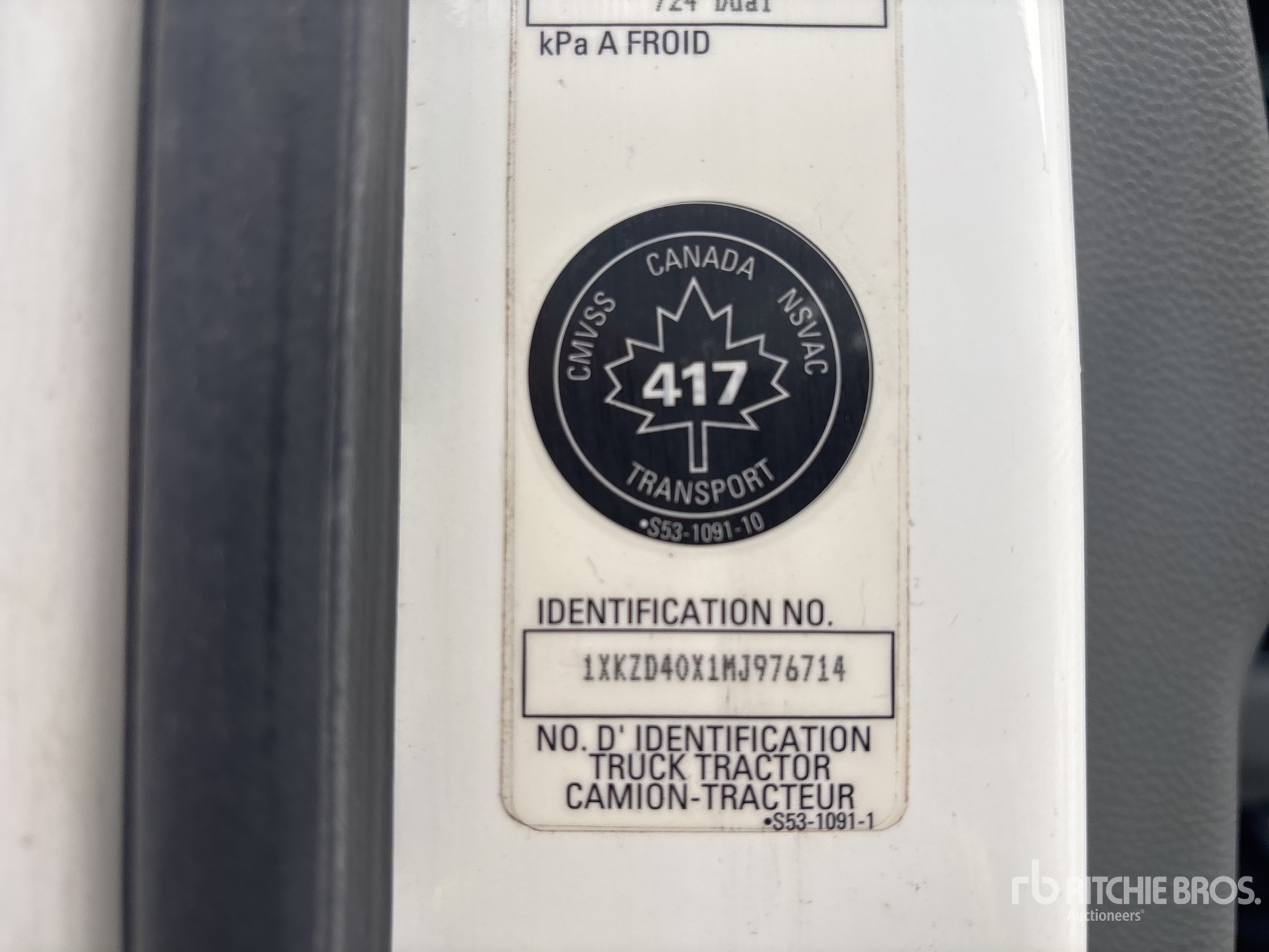 General Appearance with N.º de serie/VIN