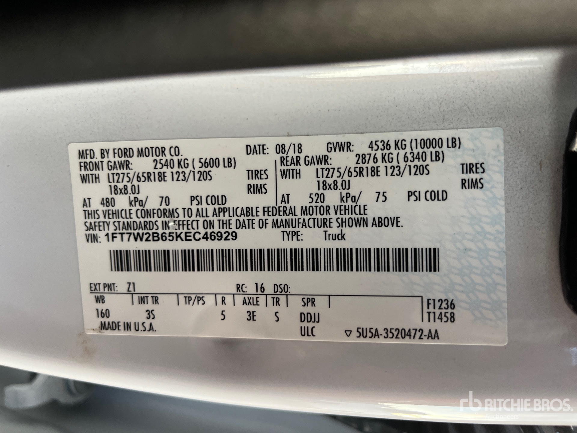 General Appearance with Seriennummer / FIN