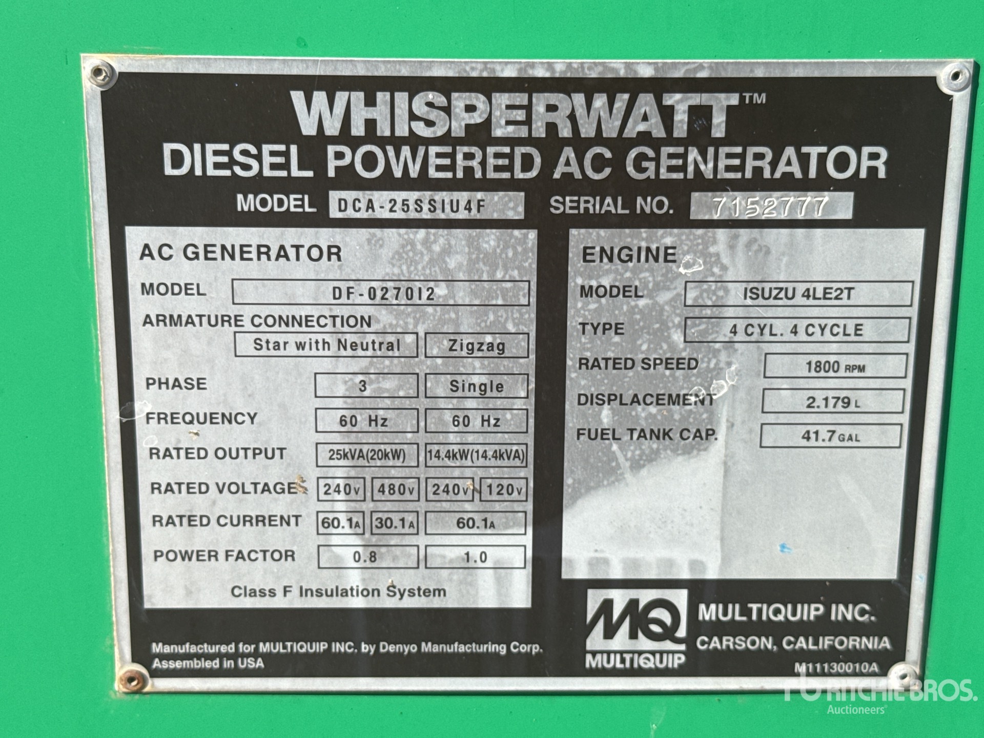 General Appearance with Seriennummer / FIN