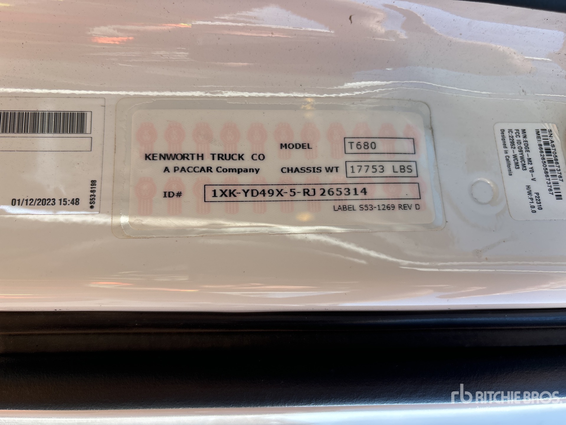 General Appearance with Second Serial Number/VIN Photo