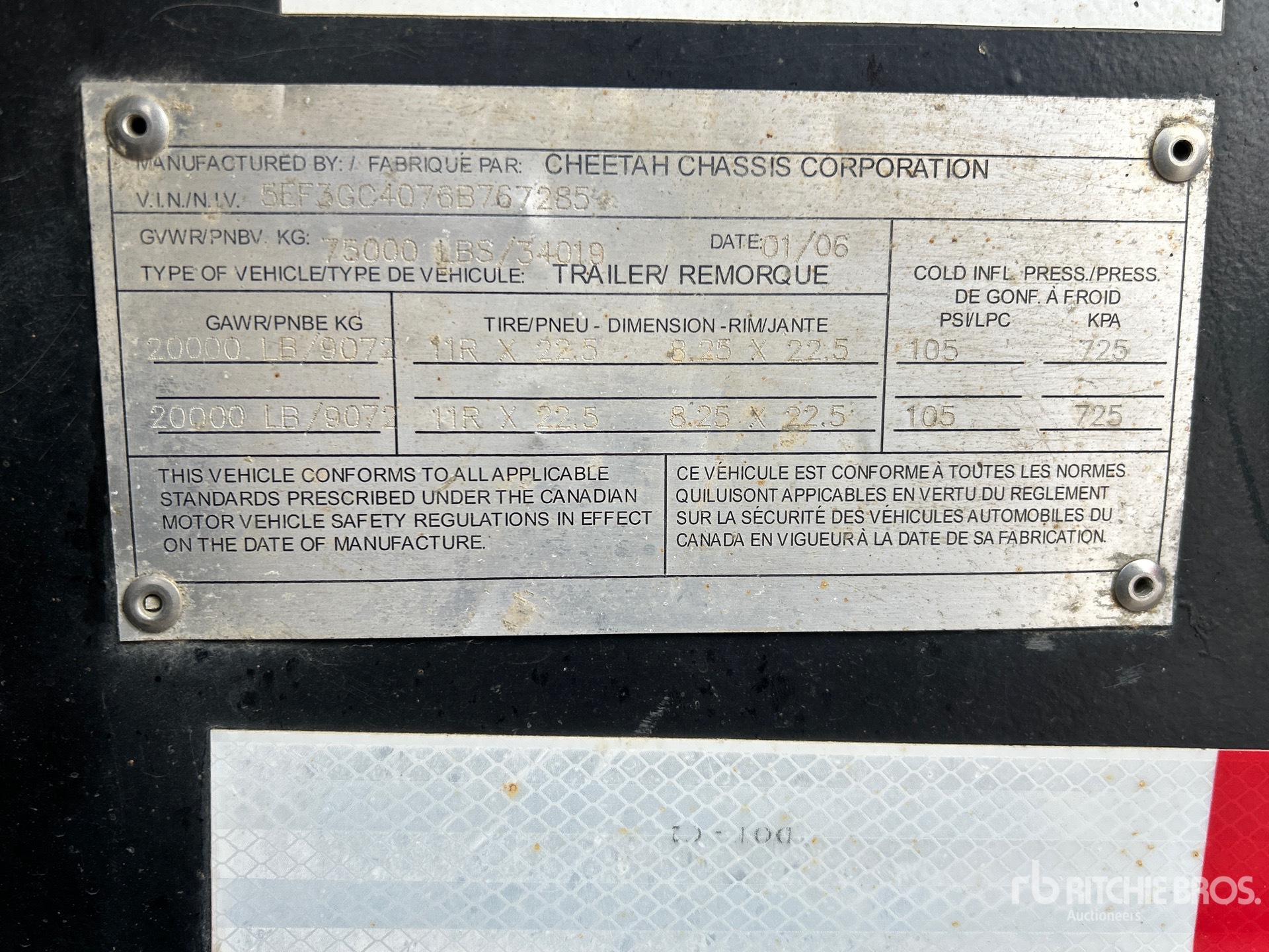 General Appearance with N.º de serie/VIN