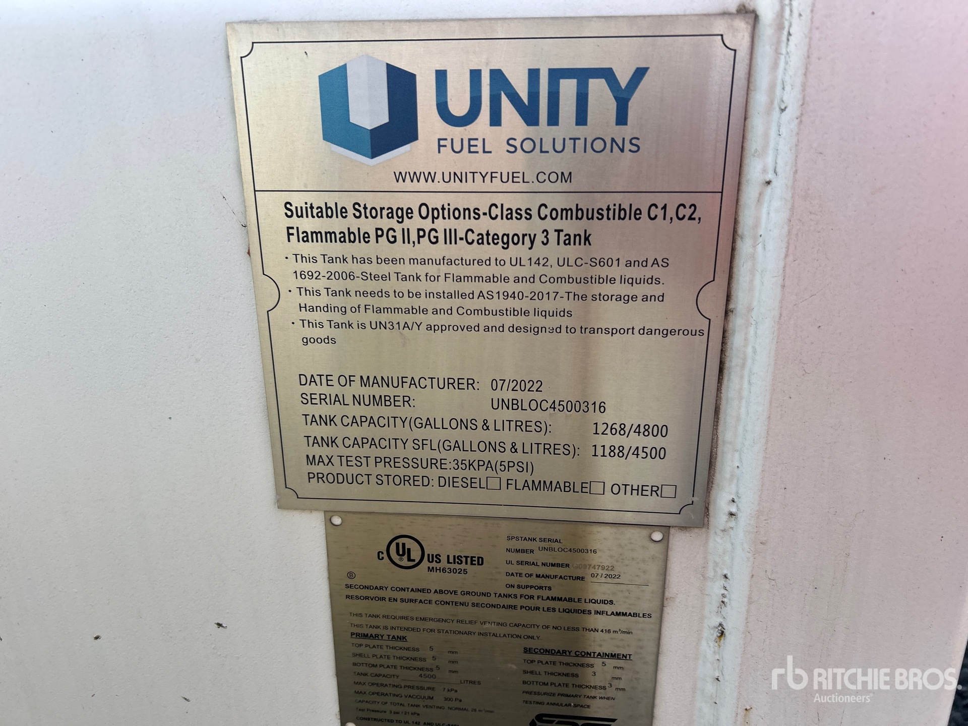 General Appearance with N.º de serie/VIN