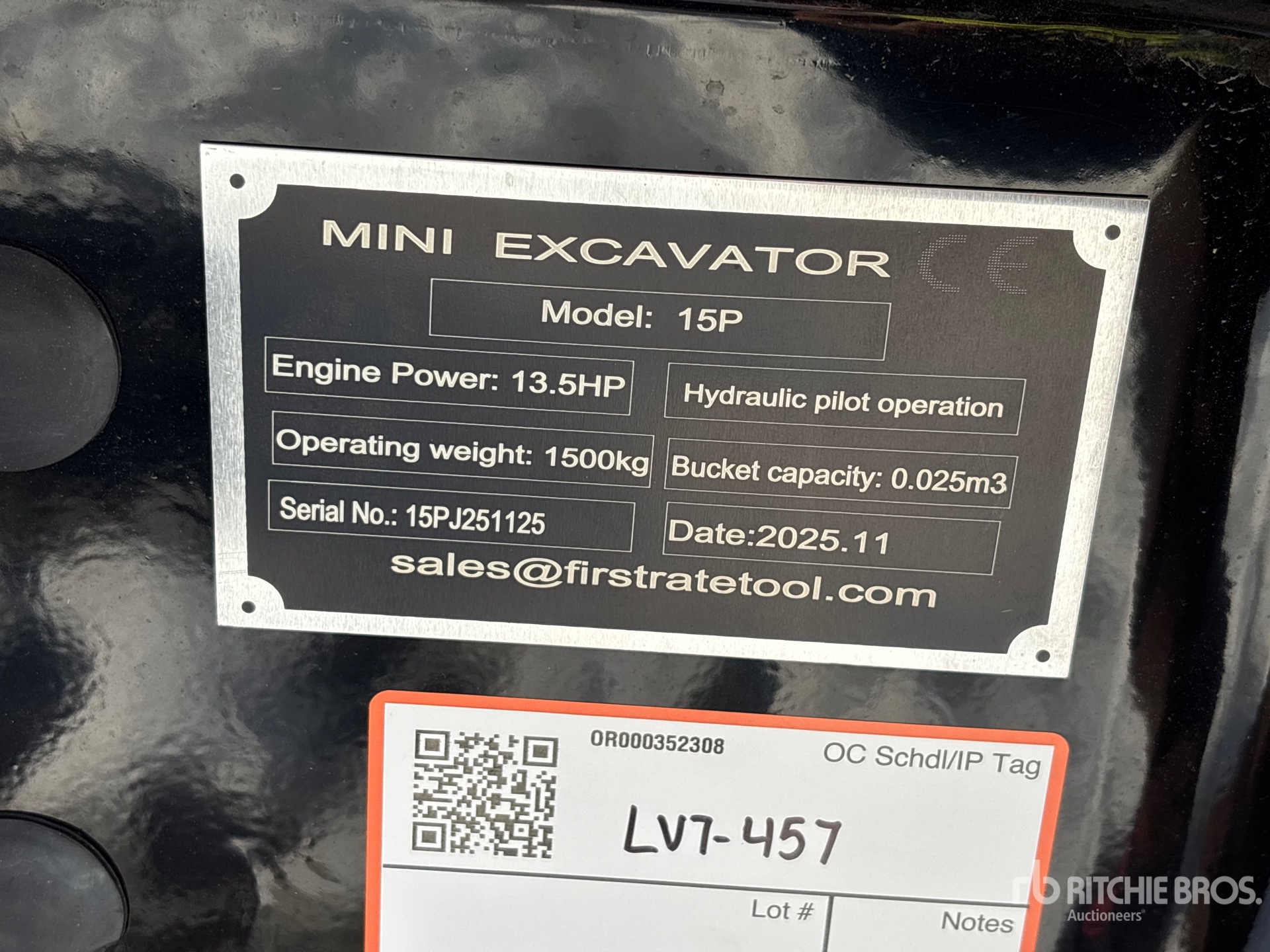 General Appearance with N.º de serie/VIN