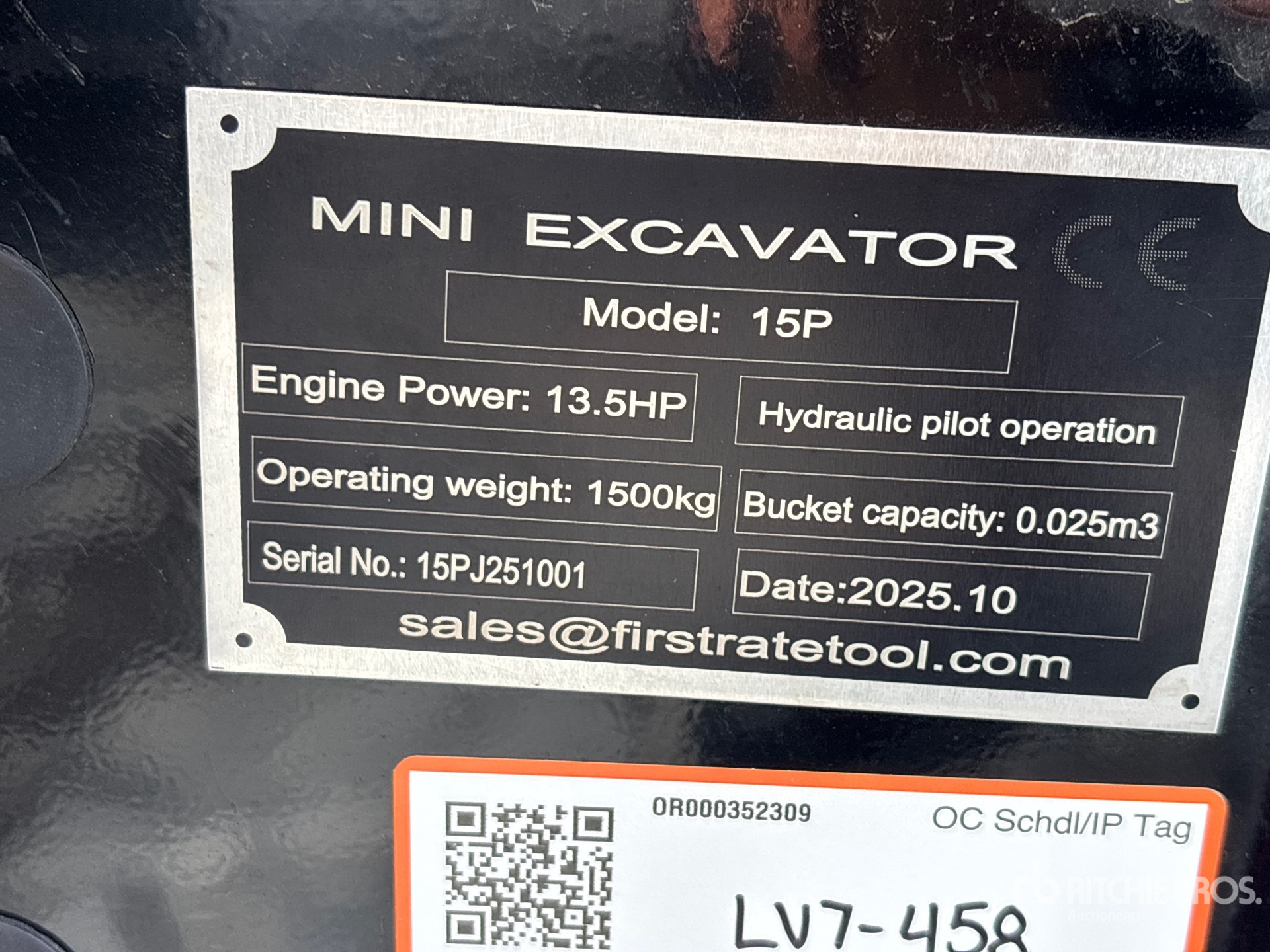 General Appearance with N.º de serie/VIN