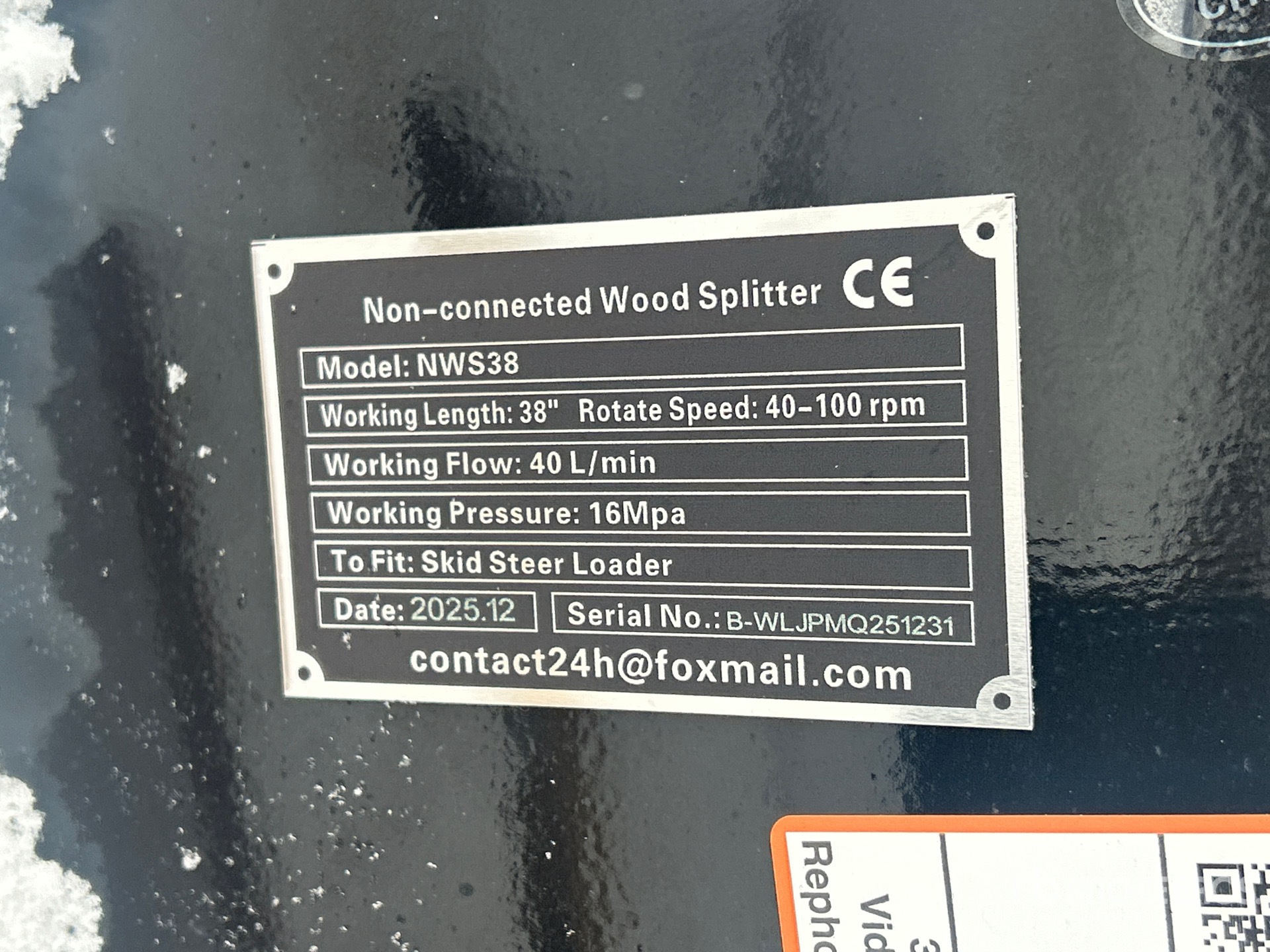 General Appearance with N.º de serie/VIN