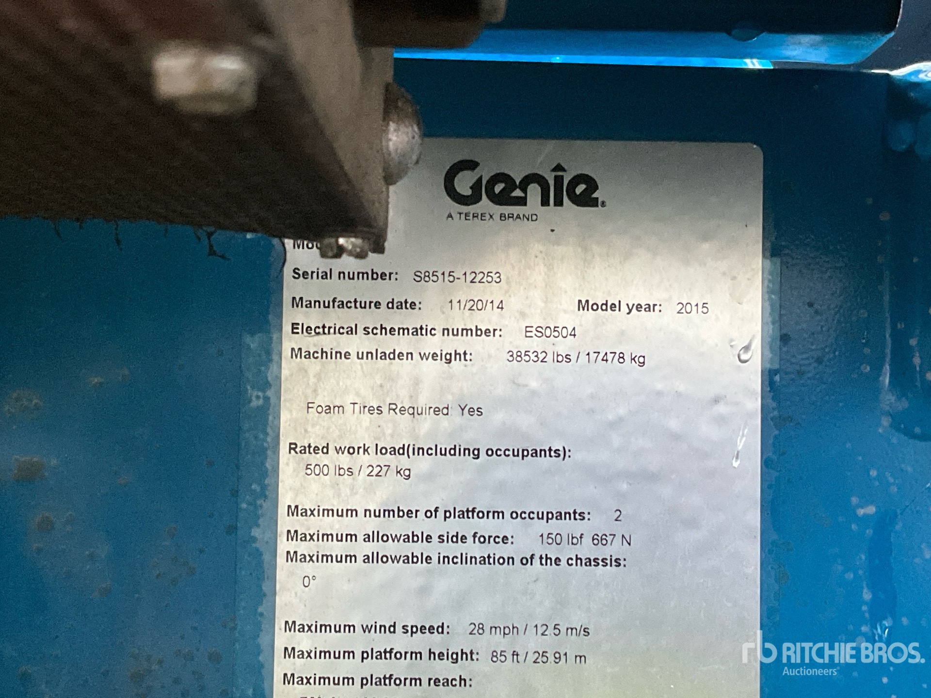 General Appearance with Numer seryjny/numer identyfikacyjny pojazdu