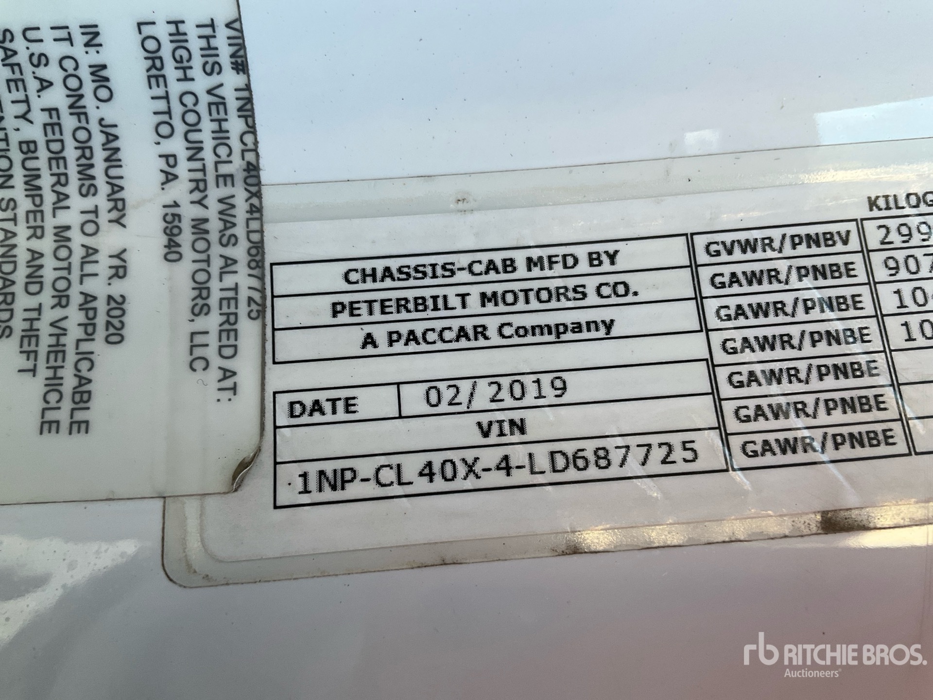 General Appearance with Numéro de série/Numéro d'identification du véhicule automobile