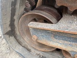 Rubber Track Undercarriage with Rear idler wear