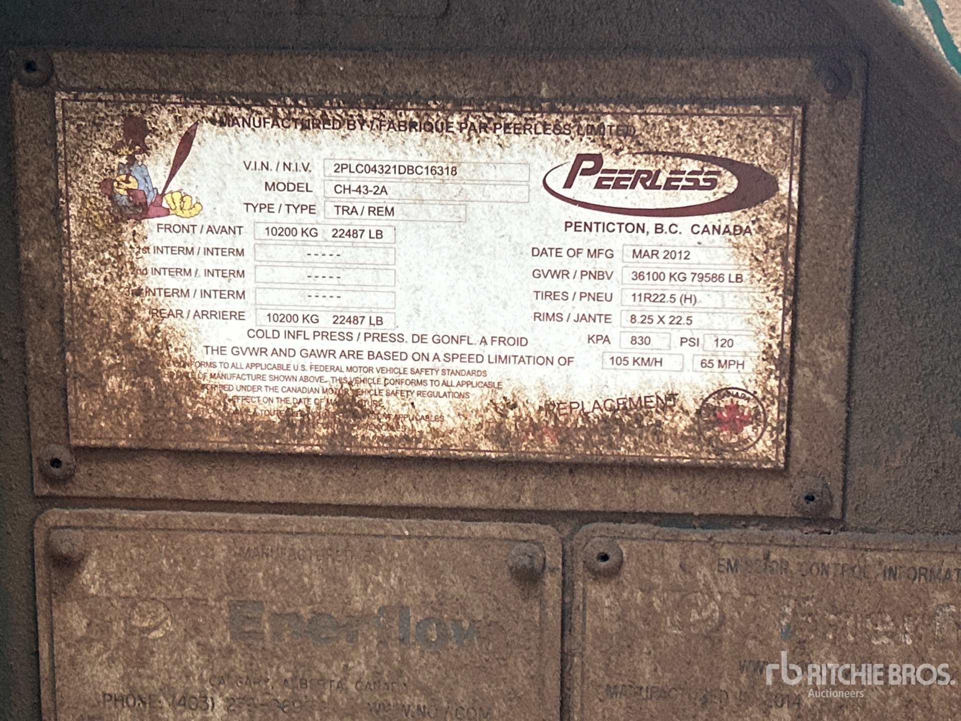 General Appearance with N.º de serie/VIN