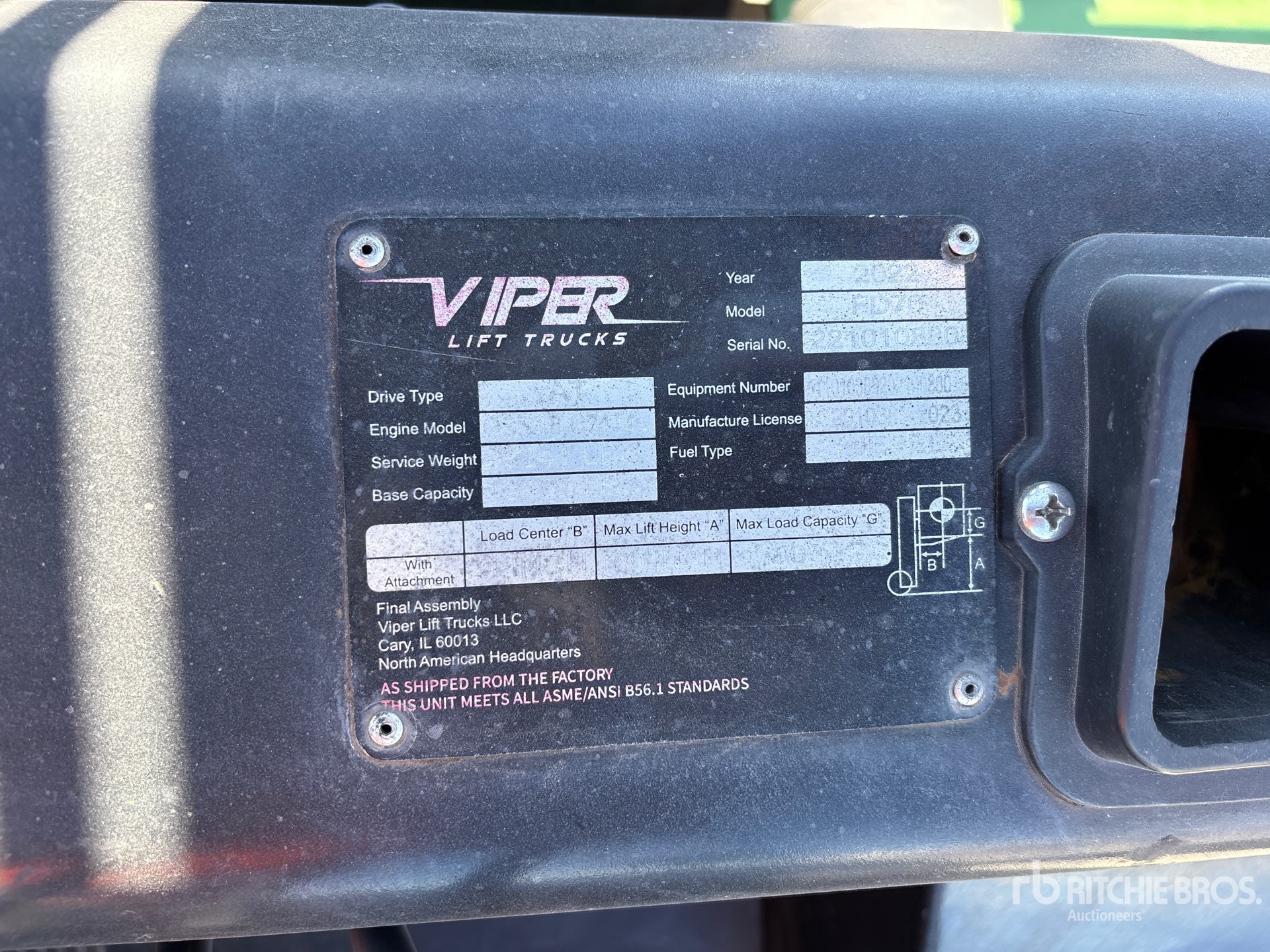 General Appearance with N.º de serie/VIN