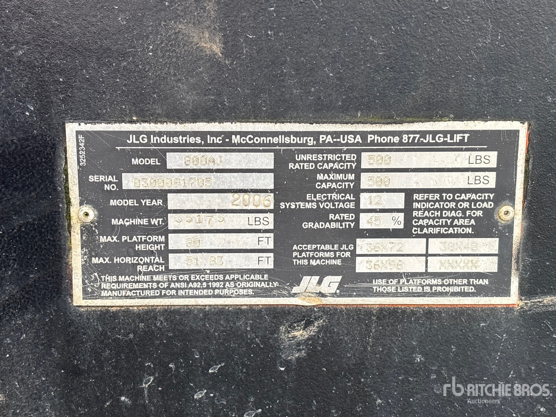 General Appearance with N.º de serie/VIN