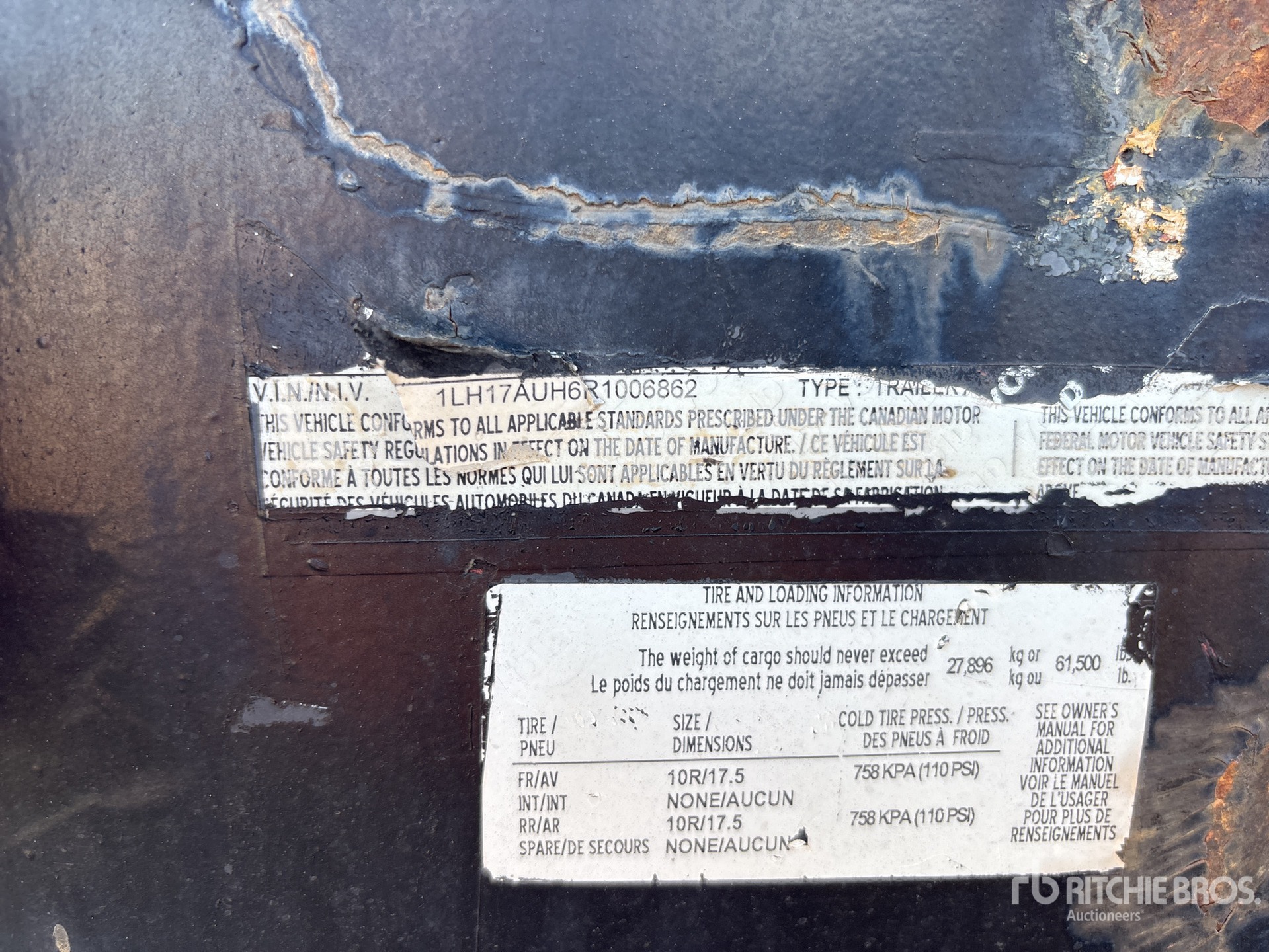 General Appearance with Numéro de série/Numéro d'identification du véhicule automobile