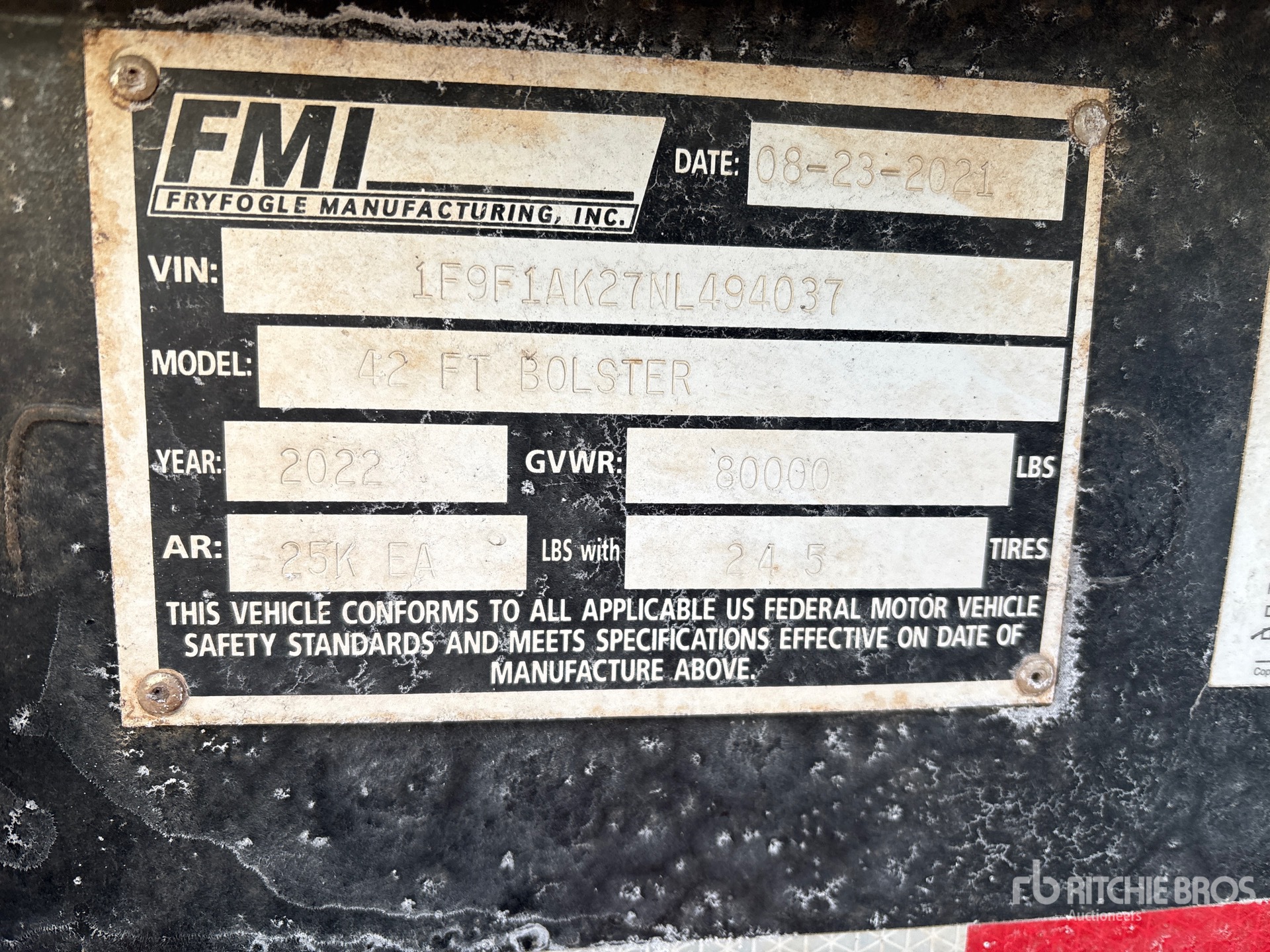 General Appearance with Numer seryjny/numer identyfikacyjny pojazdu