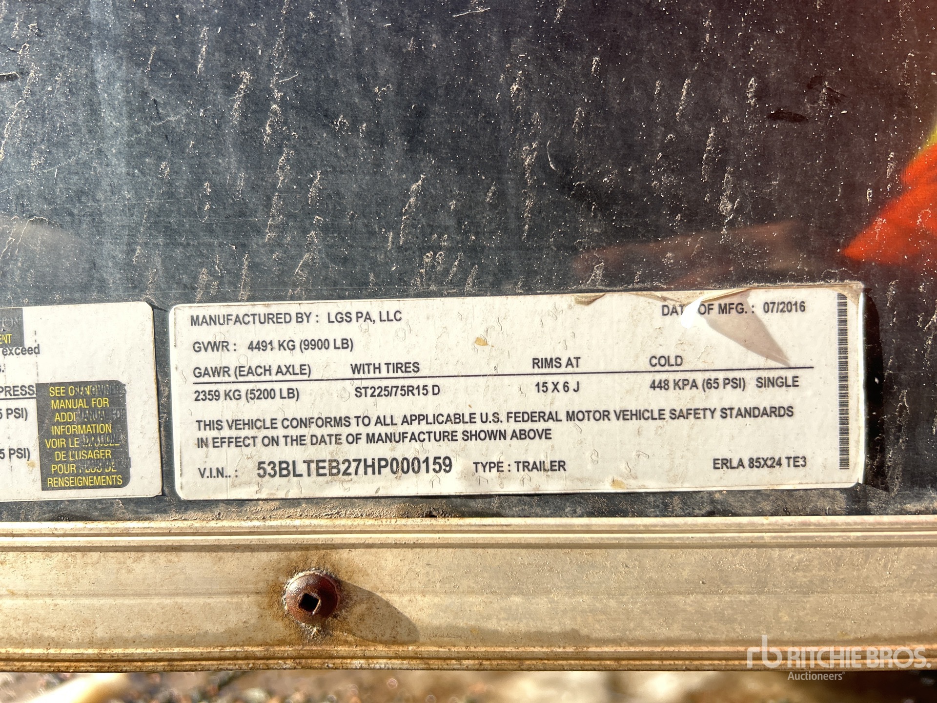 General Appearance with Numer seryjny/numer identyfikacyjny pojazdu