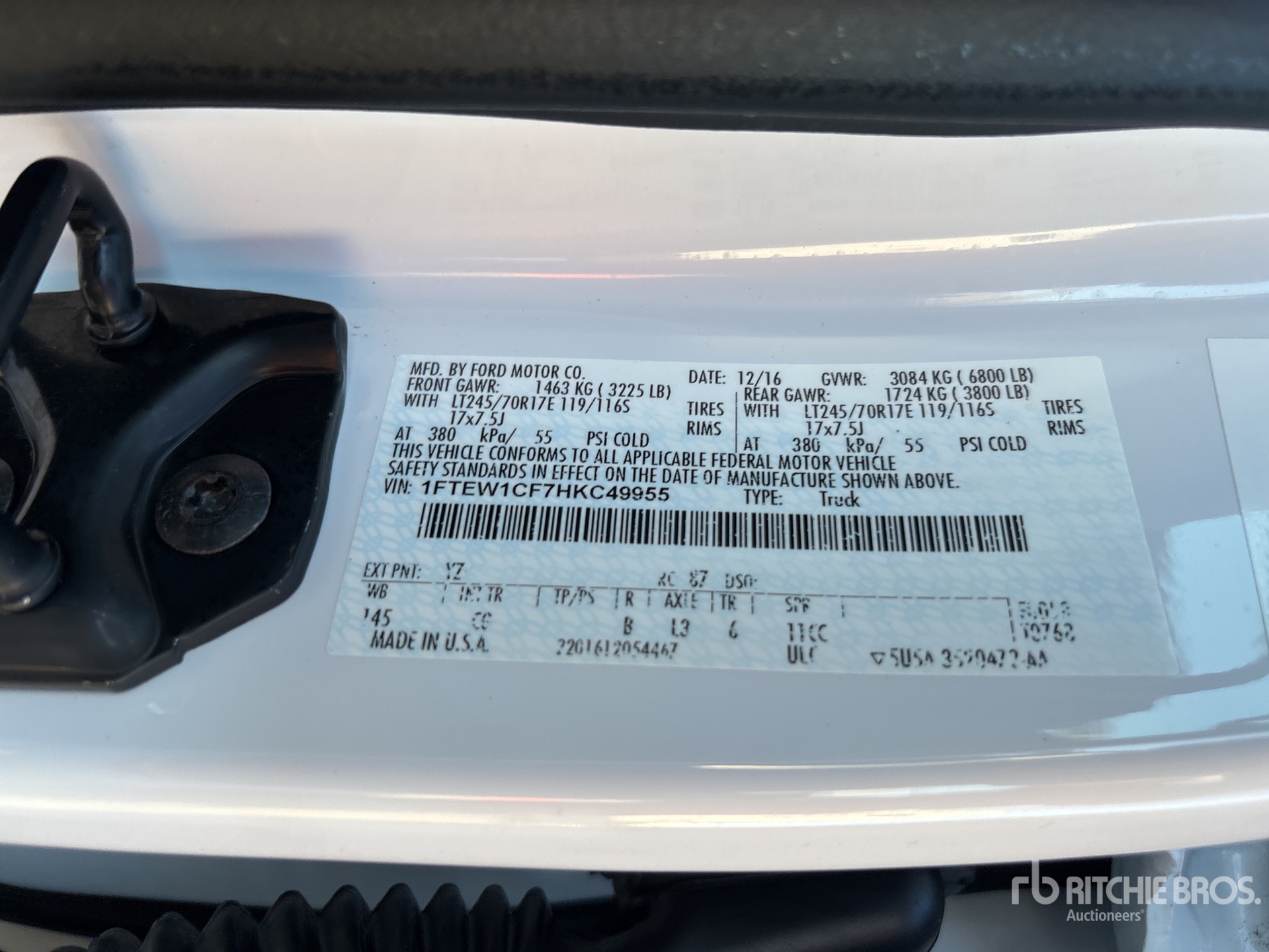 General Appearance with N.º de serie/VIN