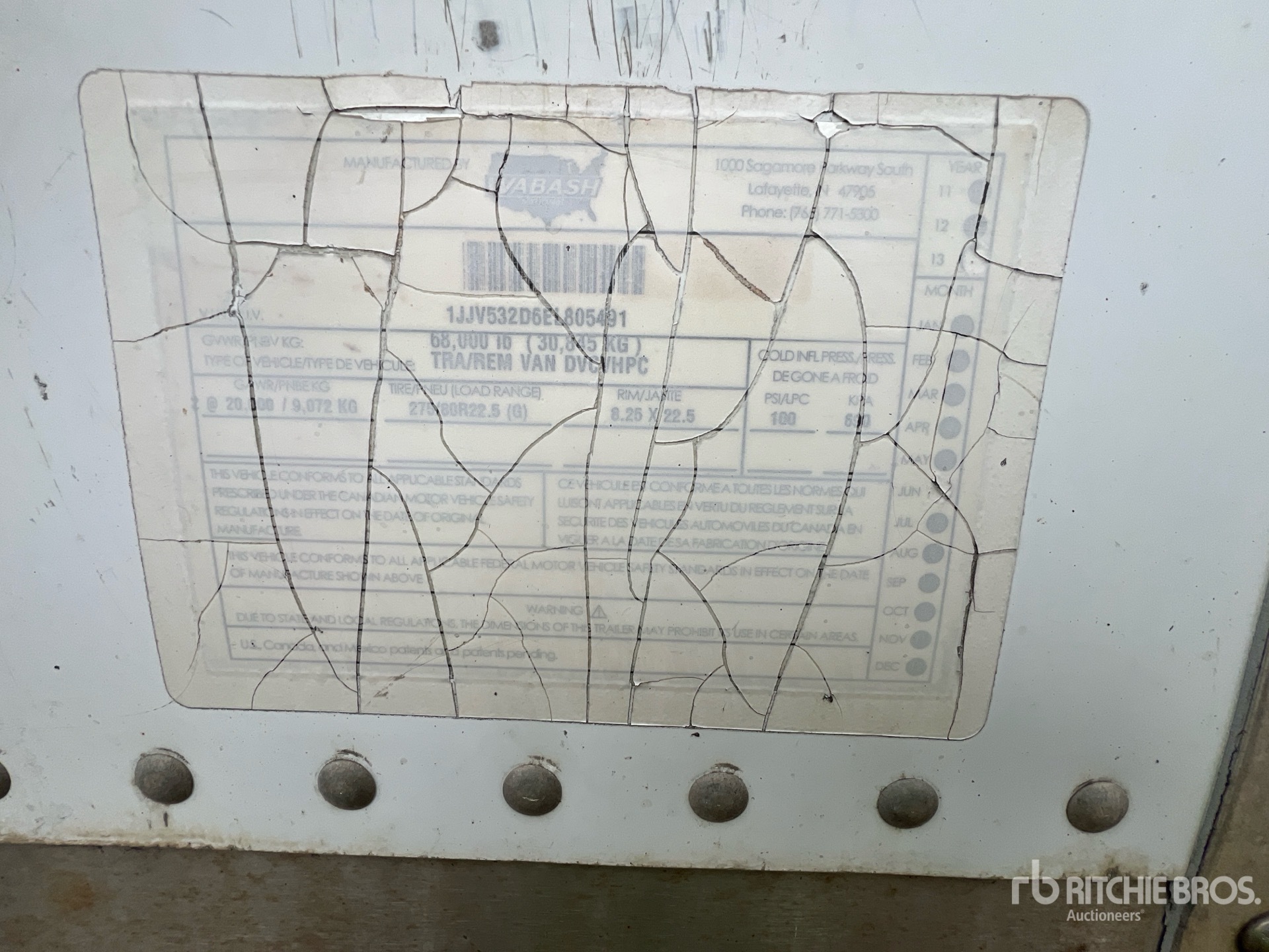 General Appearance with N.º de serie/VIN