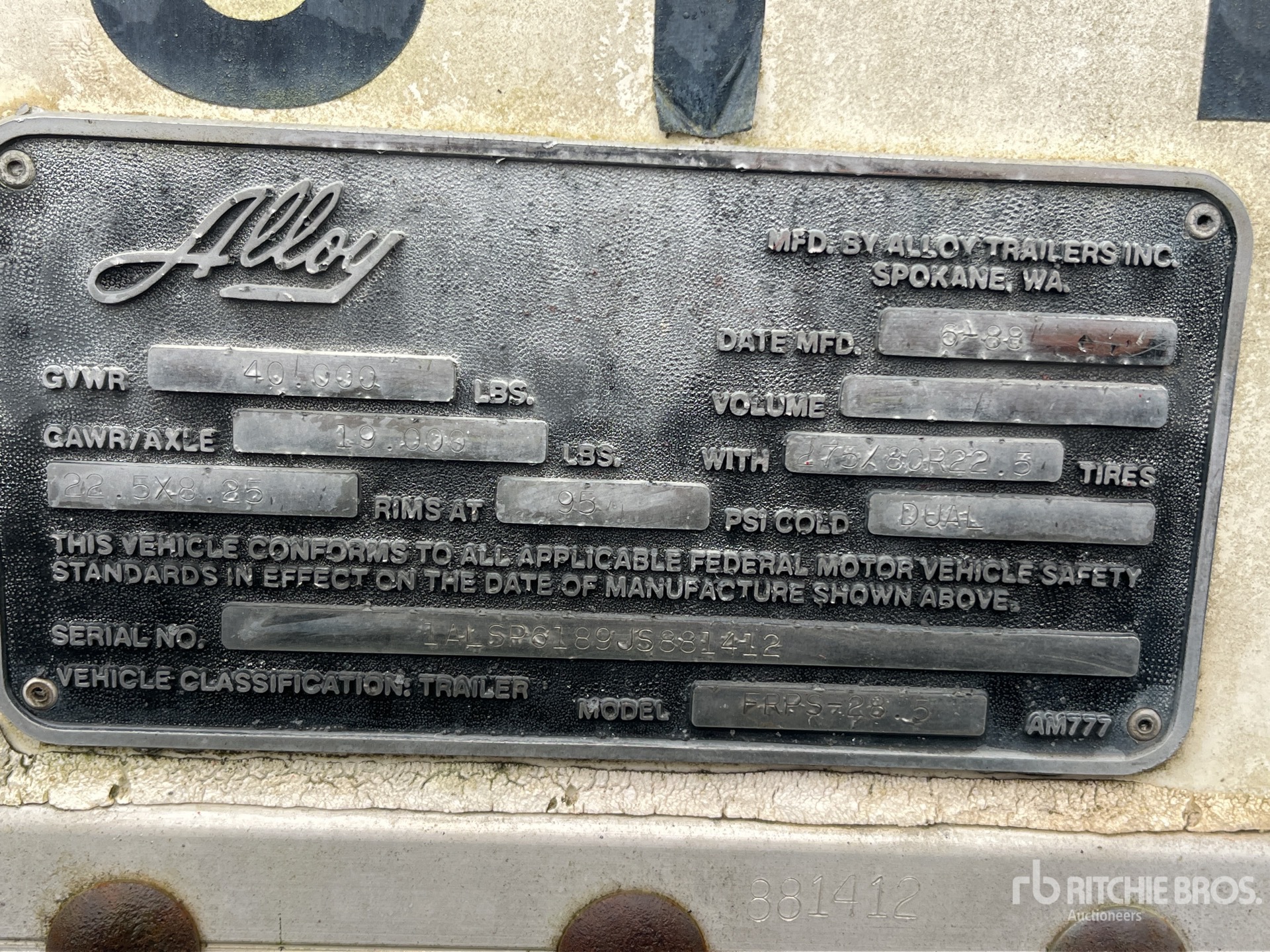 General Appearance with Numéro de série/Numéro d'identification du véhicule automobile