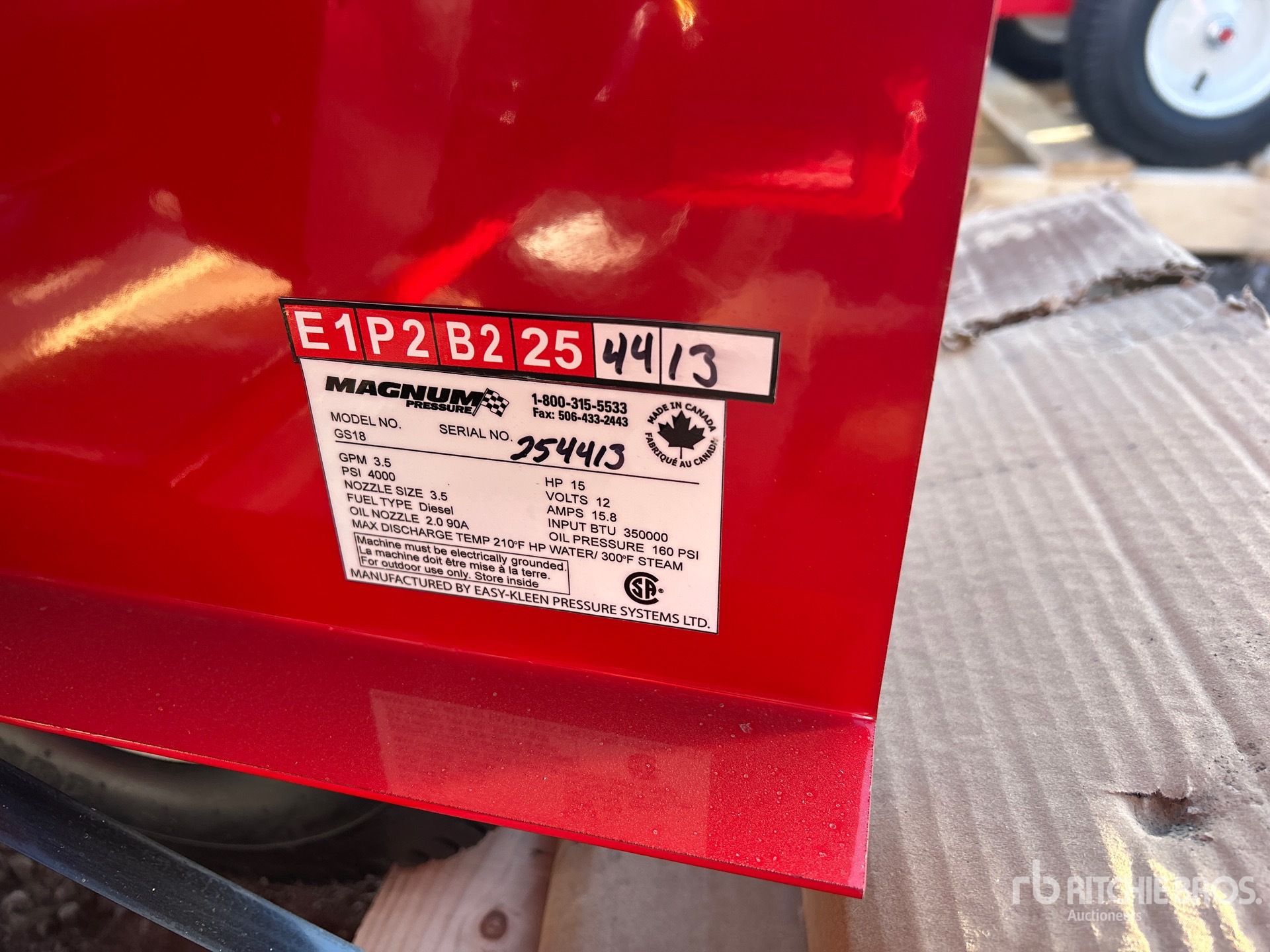 General Appearance with N.º de serie/VIN