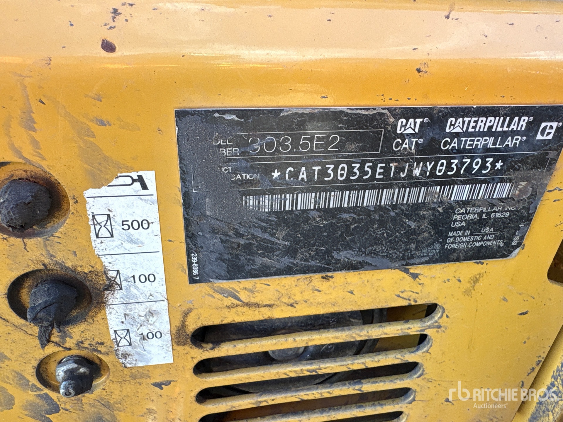 General Appearance with N.º de serie/VIN