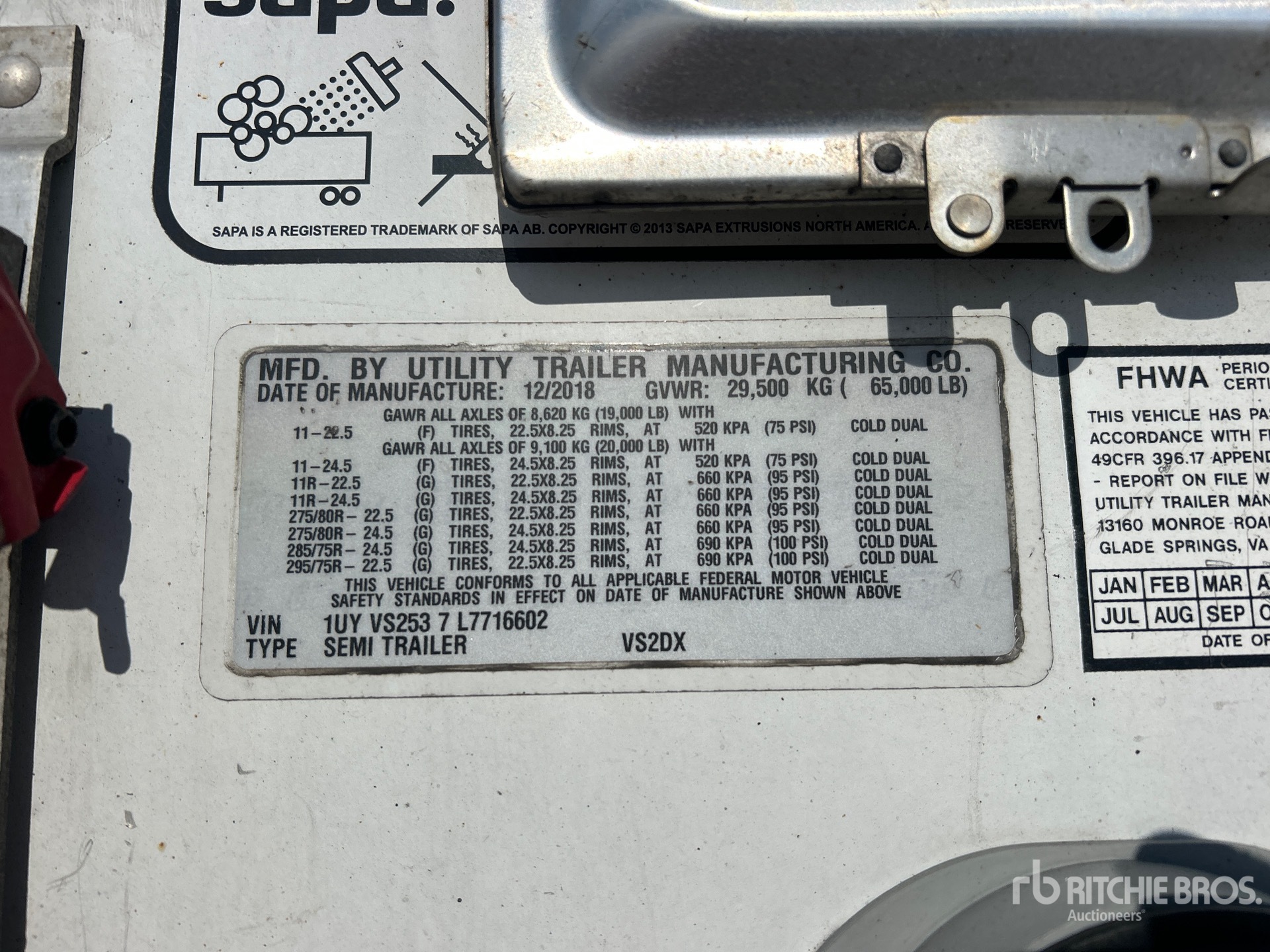 General Appearance with Numer seryjny/numer identyfikacyjny pojazdu