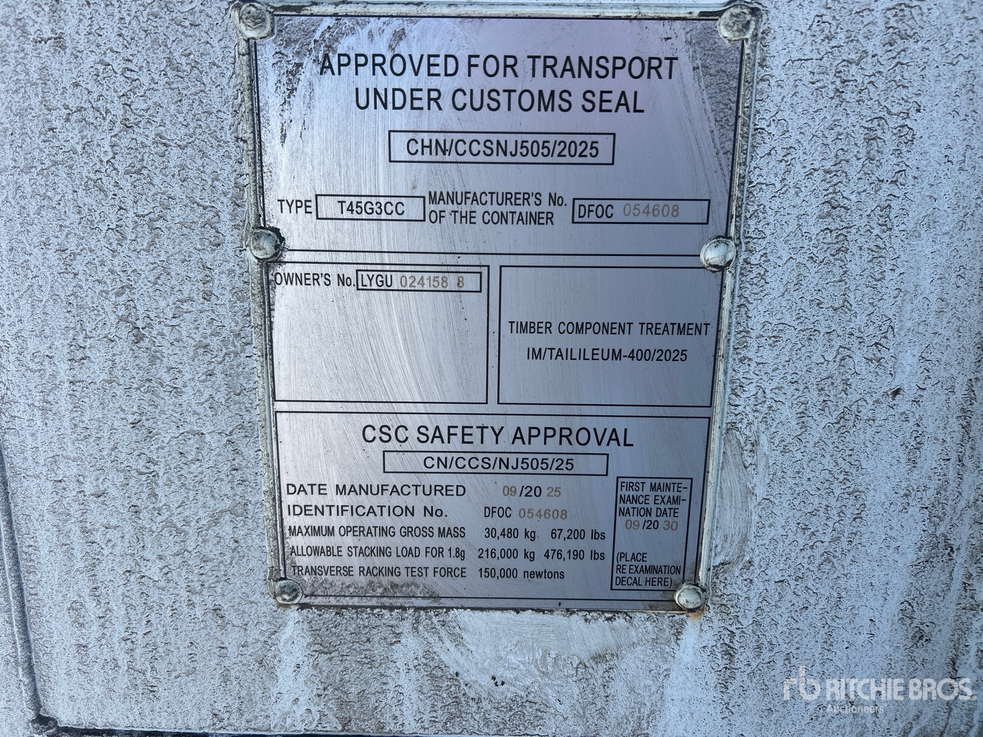 General Appearance with Numero seriale/numero d’identificazione del veicolo (VIN)